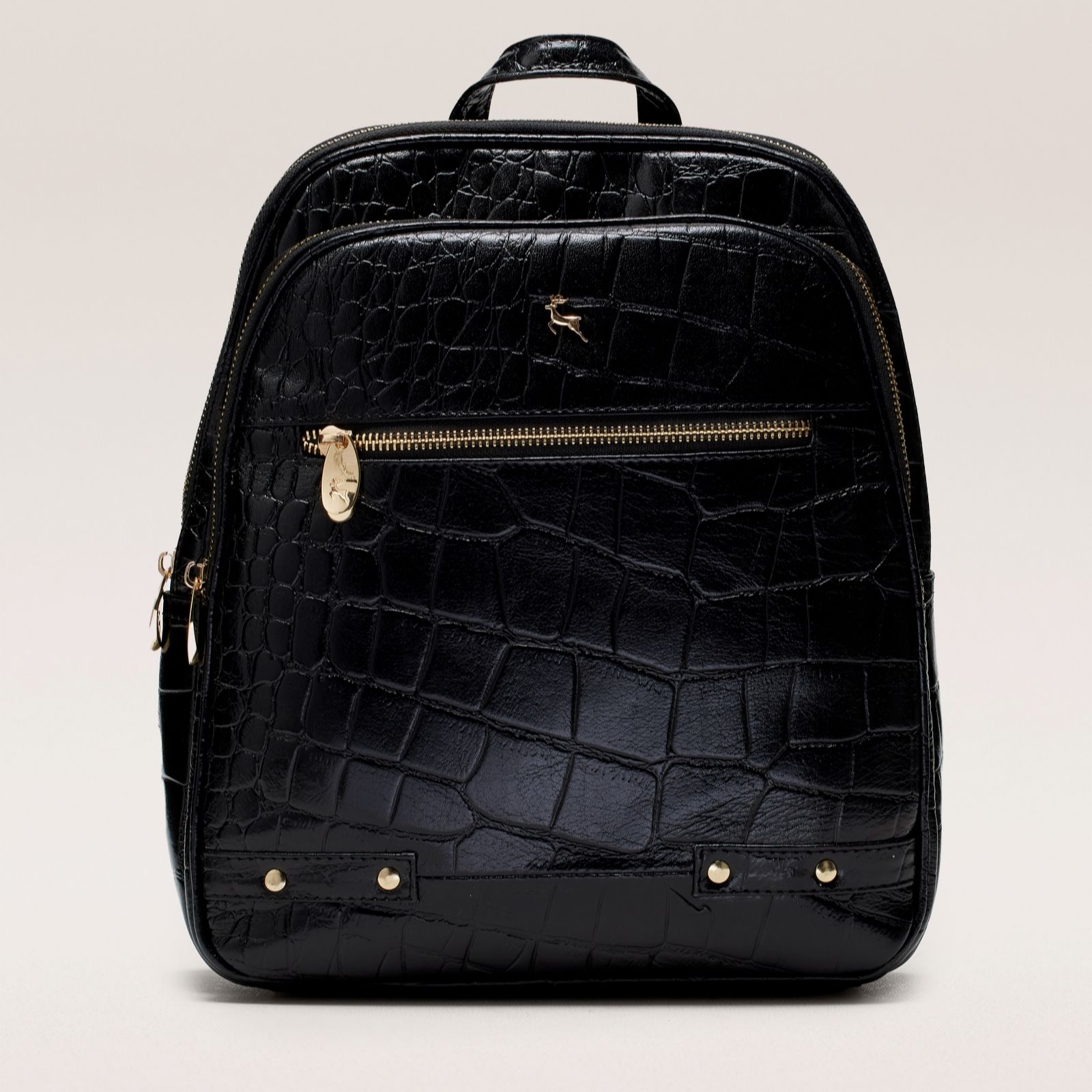 Ashwood Croc Leather Medium Backpack