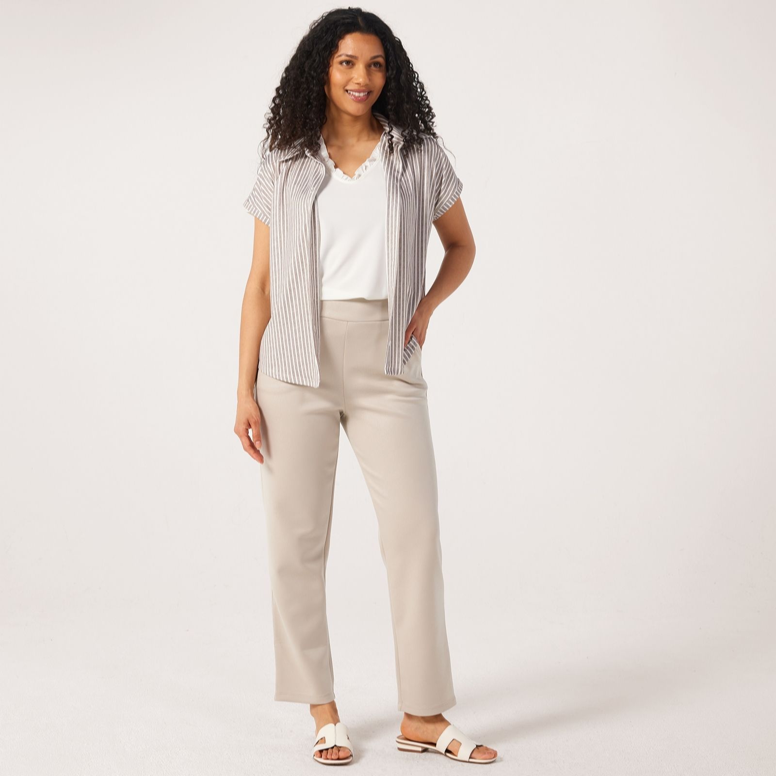 Kim & Co Croco Pleather Krissy Narrow Leg Petite Trousers