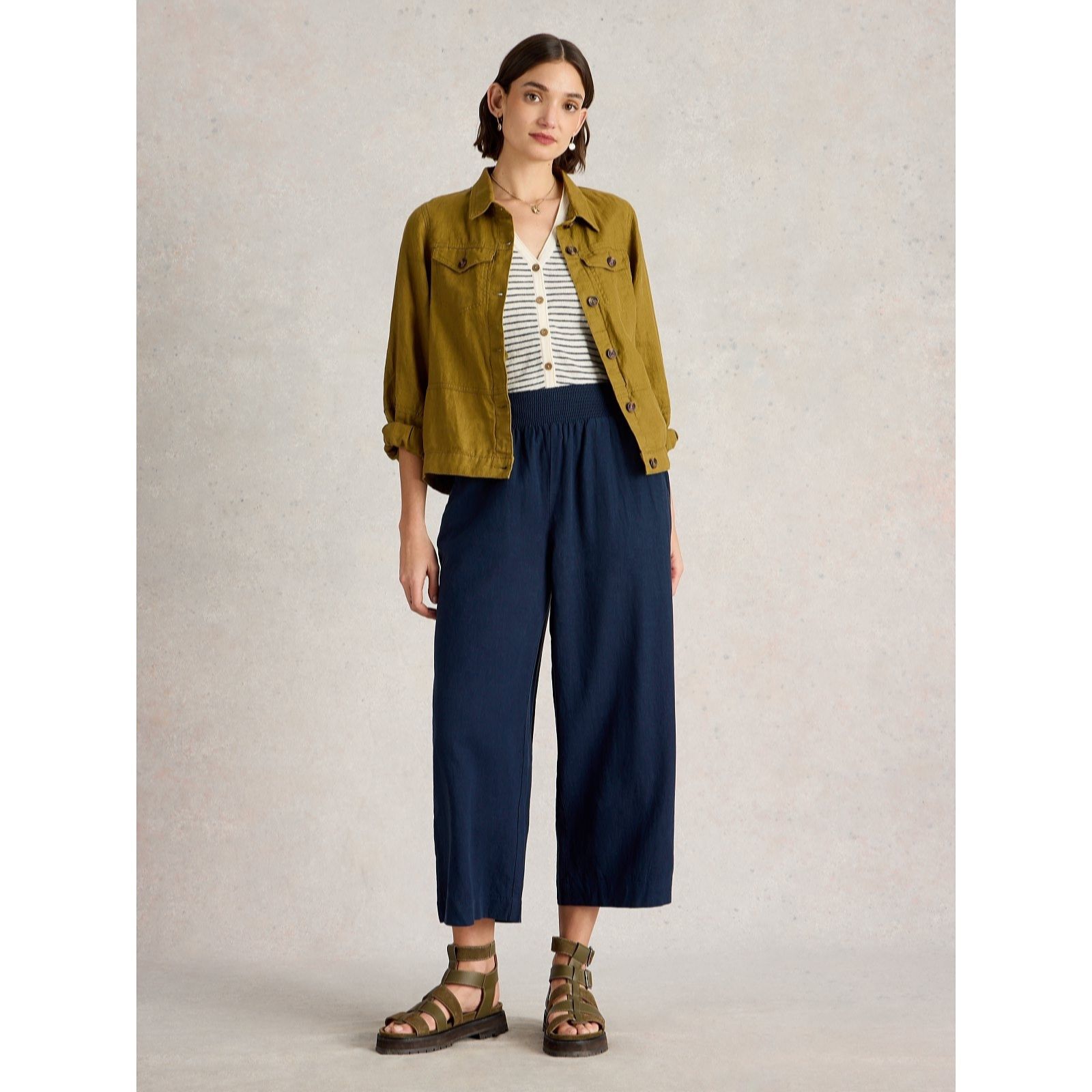 White Stuff Shelly Linen Blend Culotte