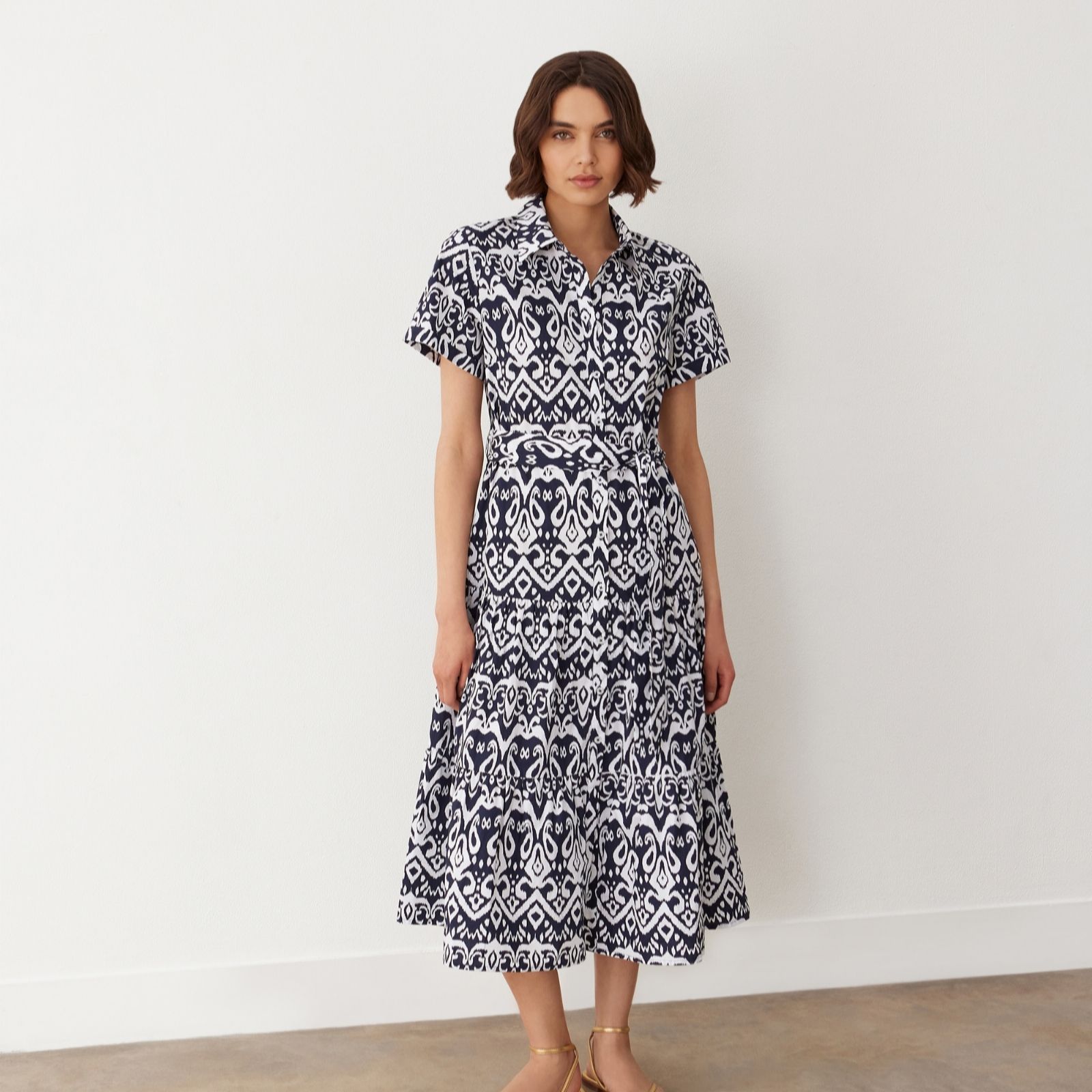 Finery Lana Cotton Printed Shirt Dress