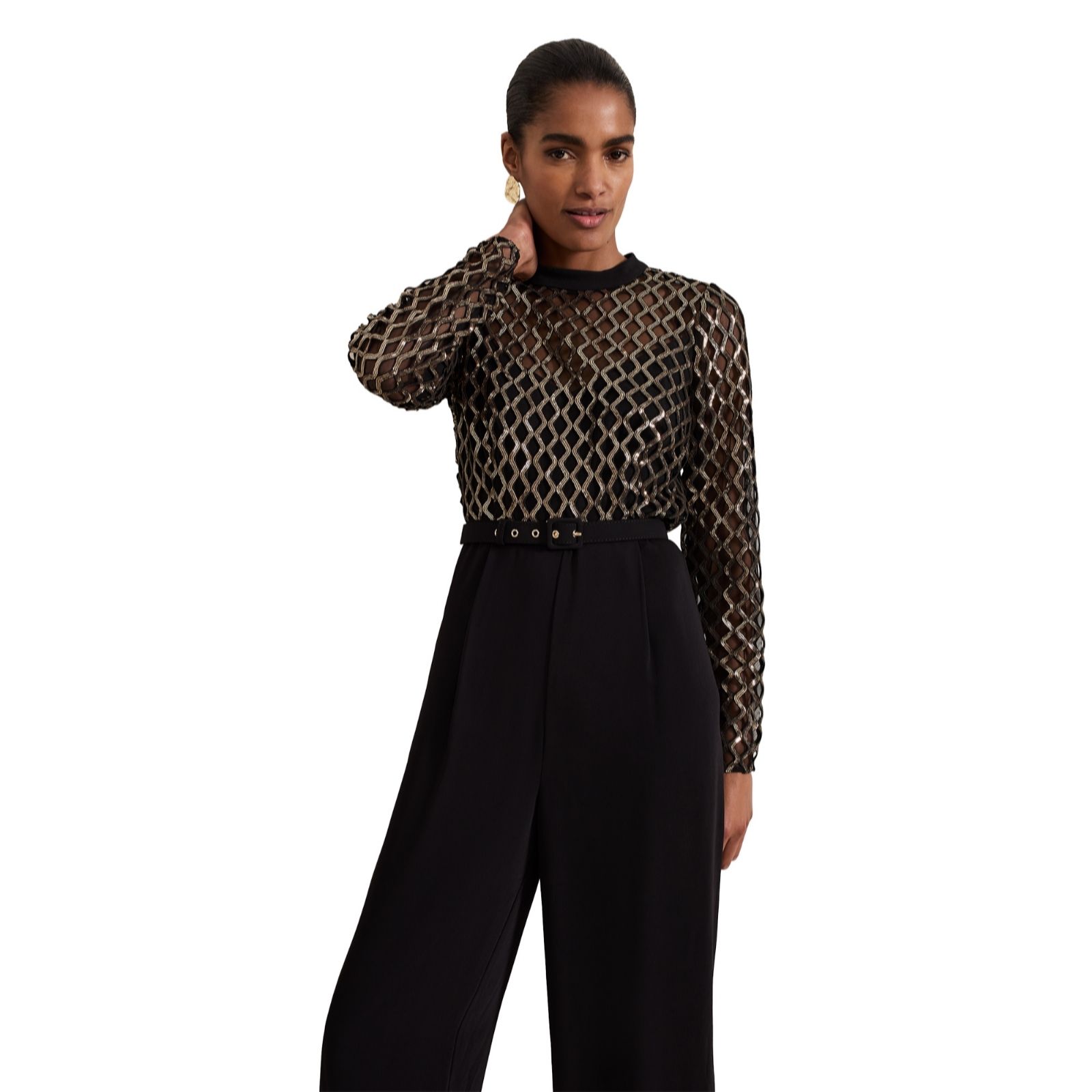 Phase Eight Amelia Sequin Bodice Jumpsuit