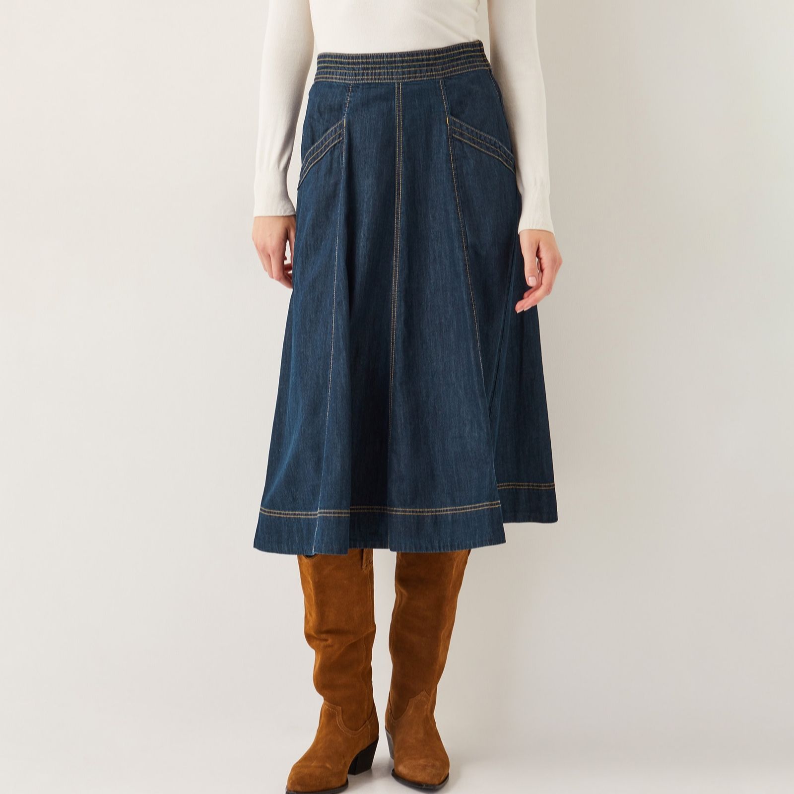 Monsoon Indigo Harper Denim Skirt