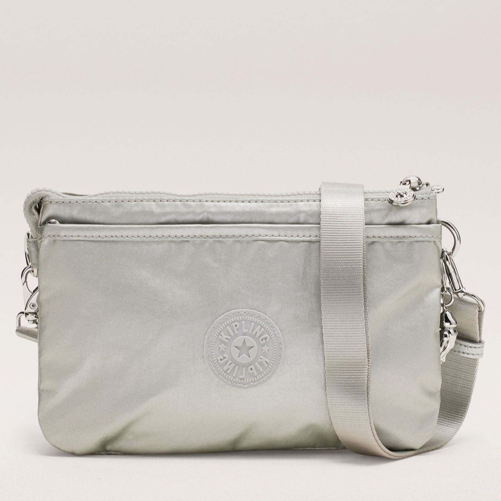 Kipling Small Crossbody (with Removable Shoulderstrap) Bright Metallic Stud 100% Polyamide