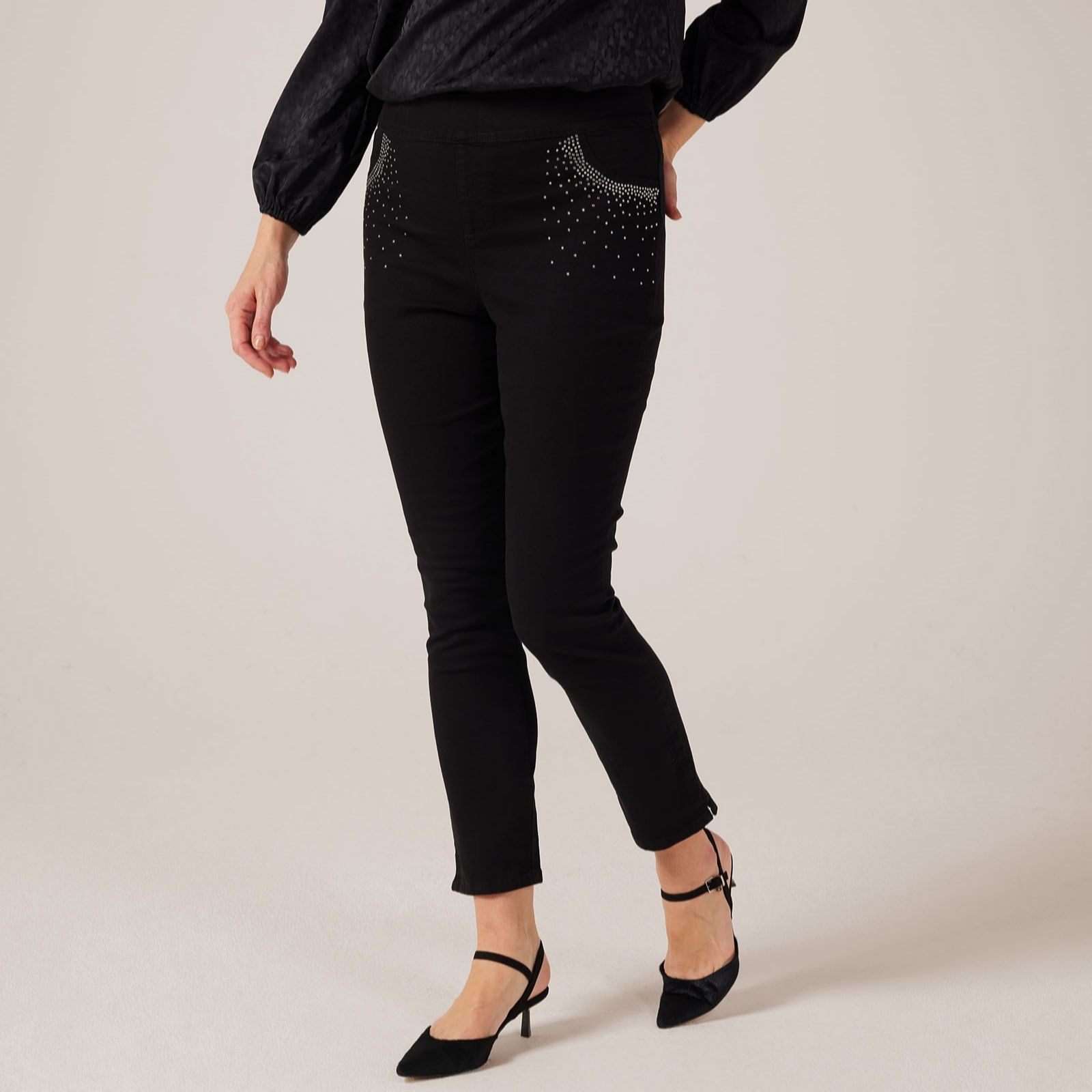 Nina Leonard Stretch Denim Narrow Leg Standard Trousers
