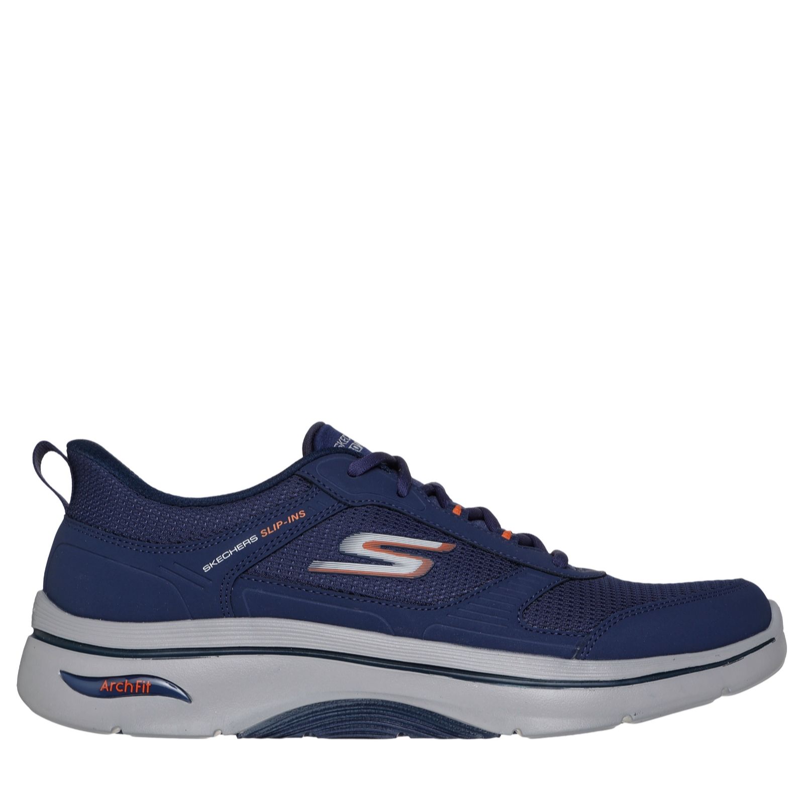 Skechers Men's Grey Go Walk Arch Fit 2.0 Seared Slip-Ins Trainer
