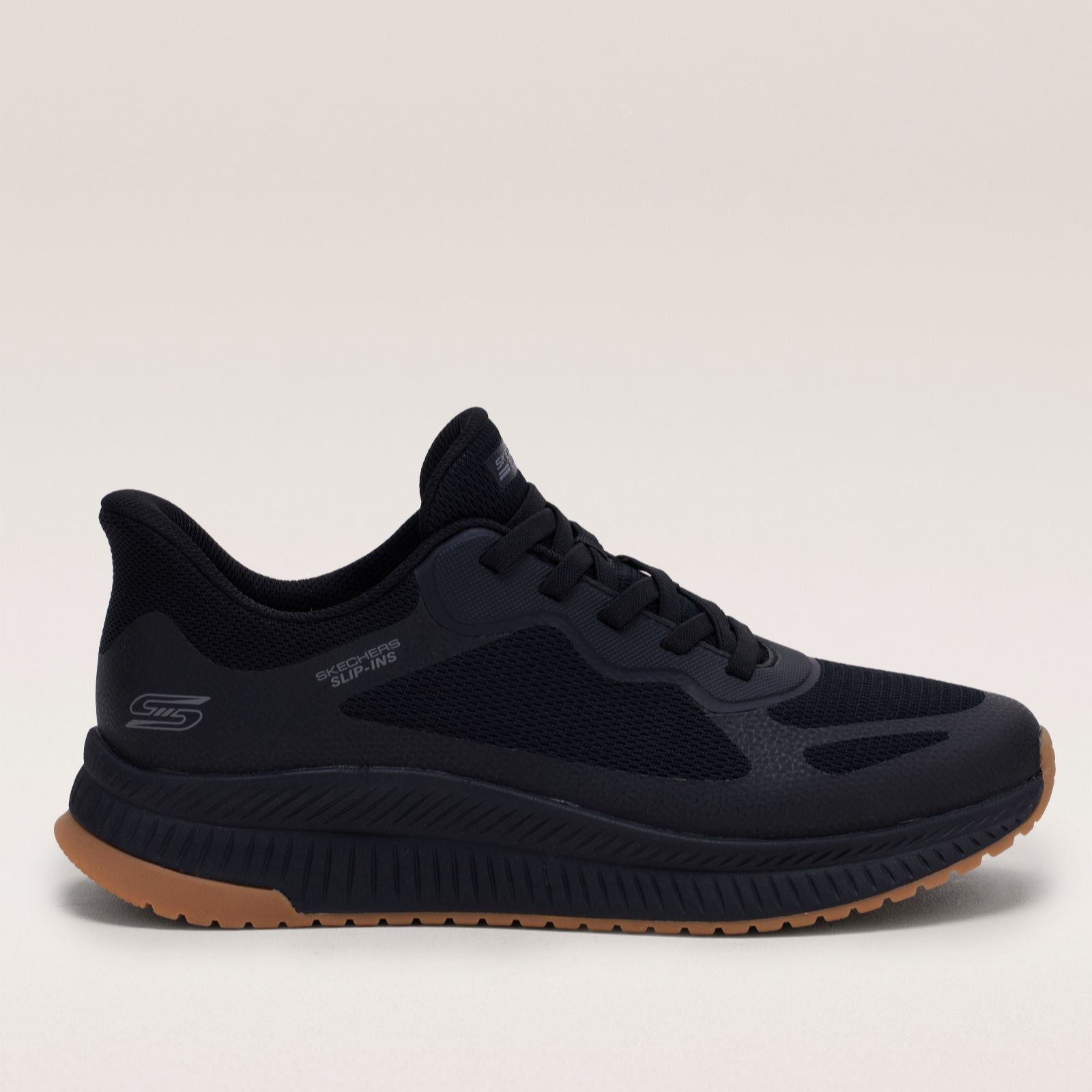 Skechers Men's Black Bobs Squad 4 Slip-Ins Trainer