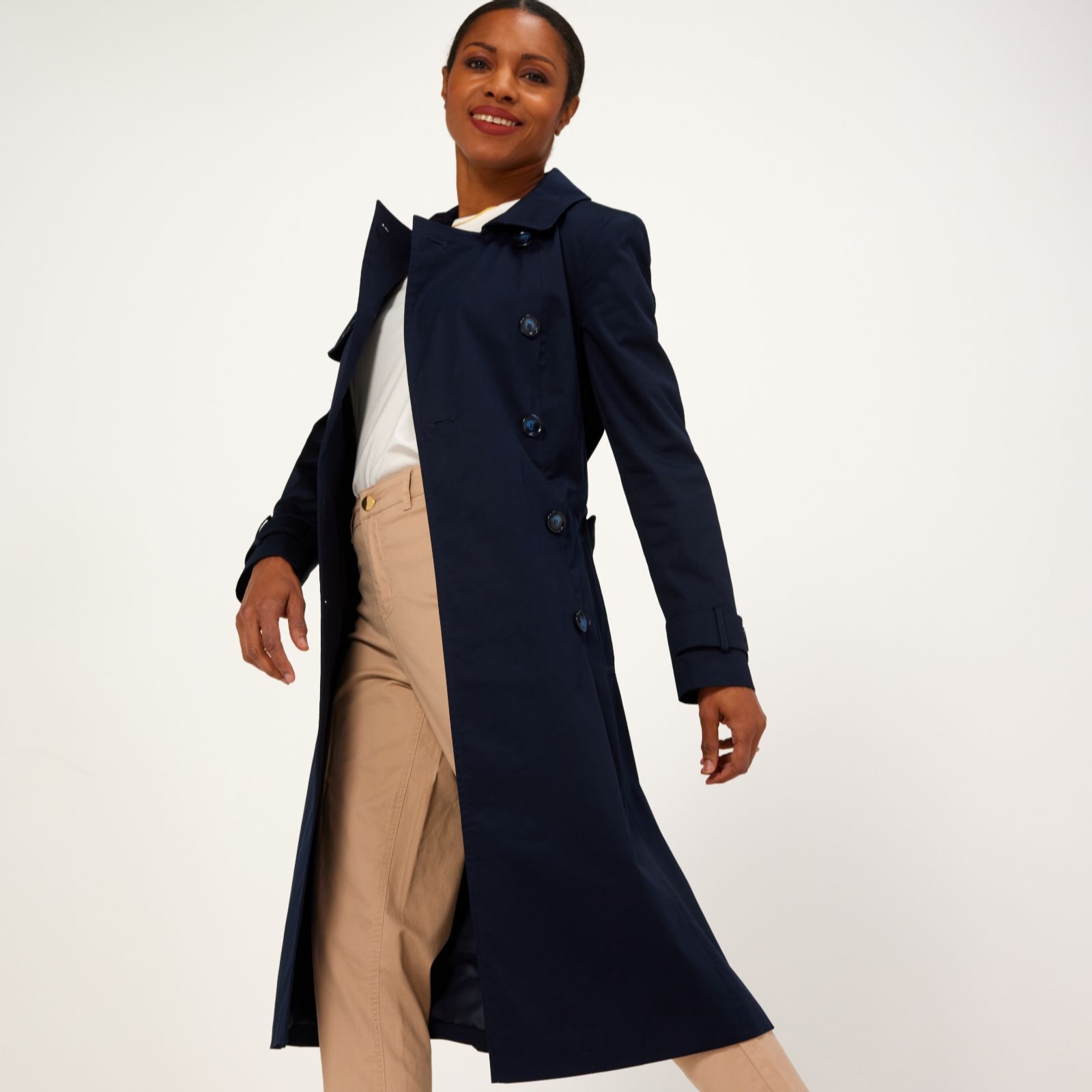 Helene Berman Double Breasted Trench Coat