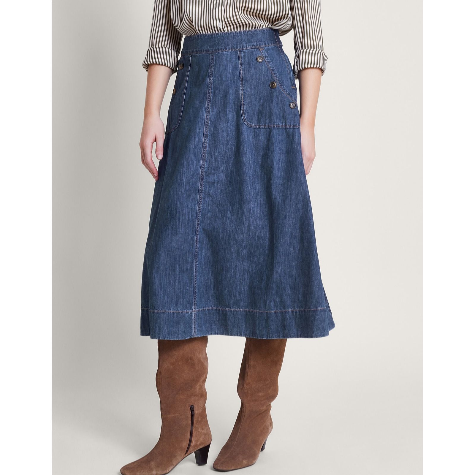 Monsoon Harper Denim Skirt