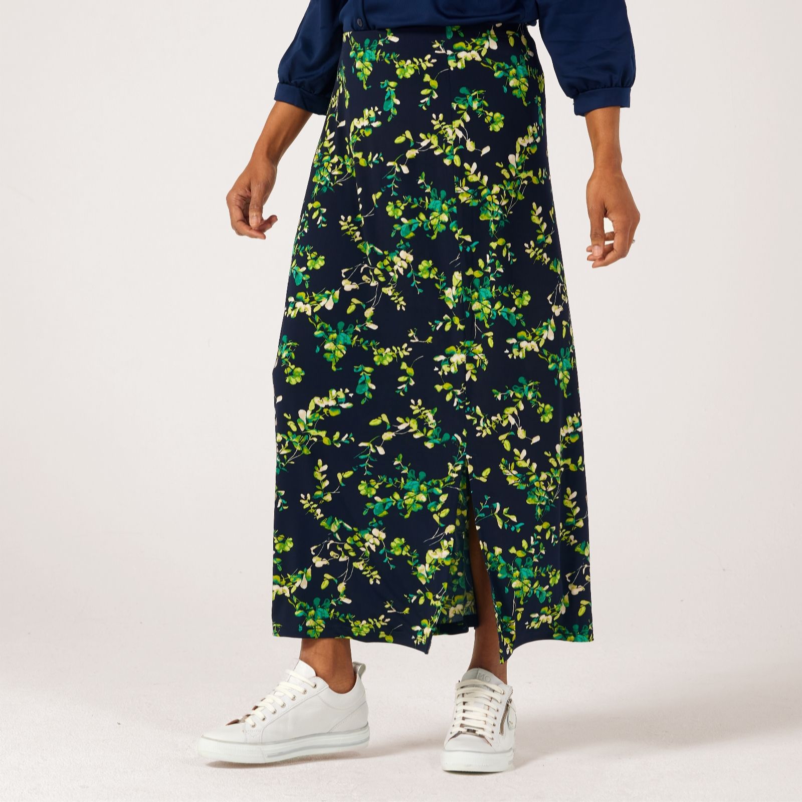 Kim & Co Brazil Jersey Printed Maxi Skirt