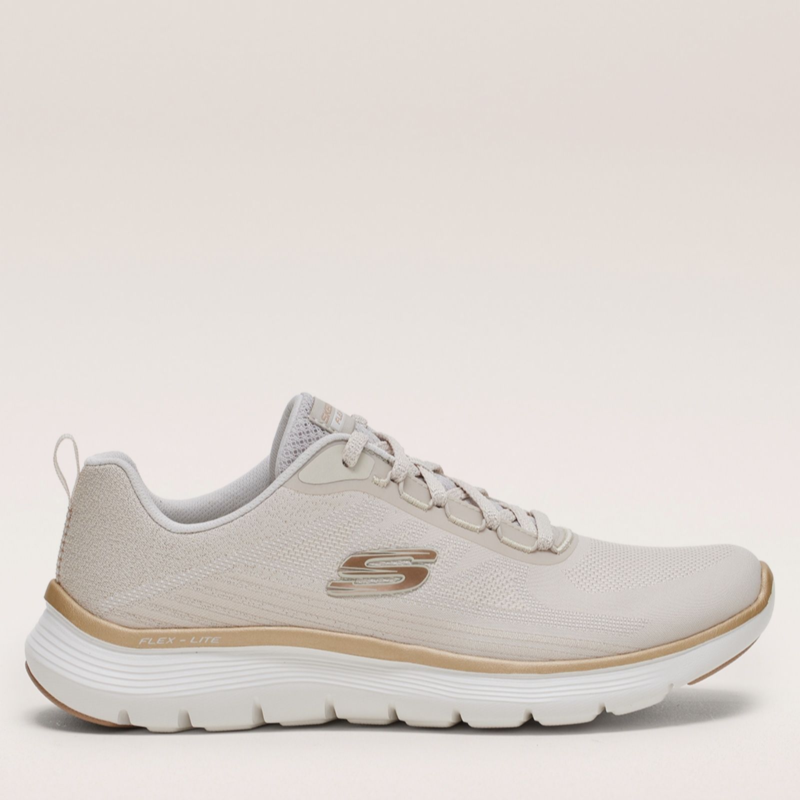 Skechers Taupe Flex Appeal 5.0 Lace Up Trainer