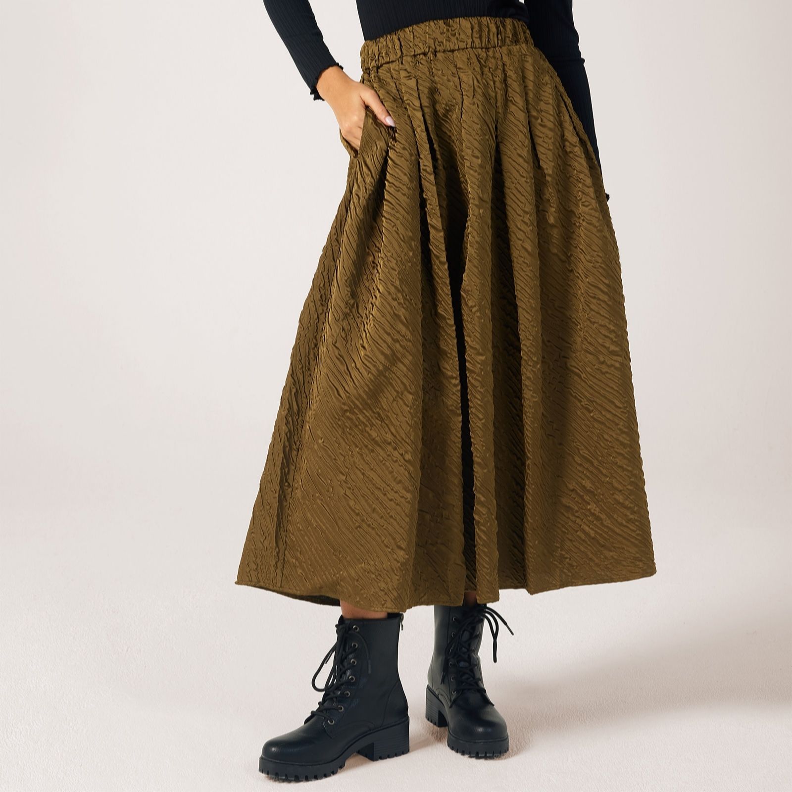 YAS Camie High Waisted Ankle Skirt