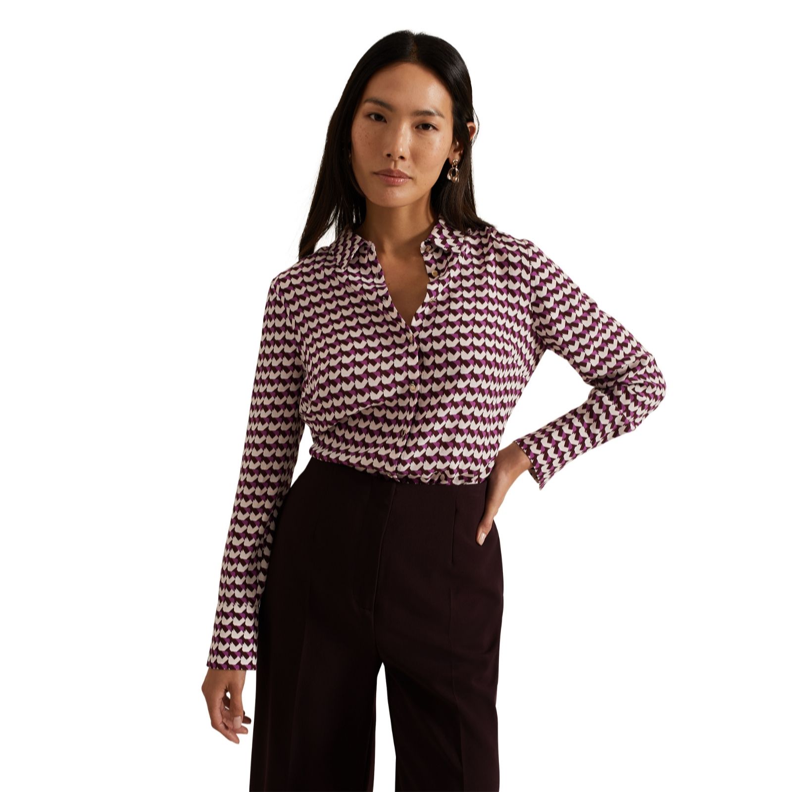 Phase Eight Gina Printed Geo Shirt
