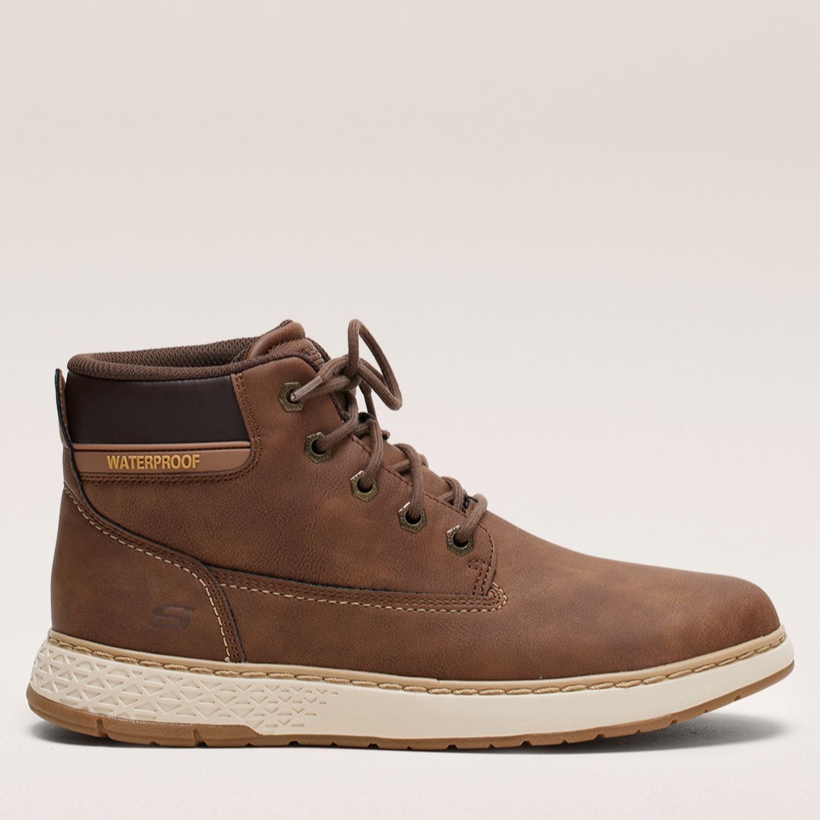 Skechers Men's Waterproof Relaxed Fit: Garlan - Deno Boots in Brown, Size 12 | Synthetic