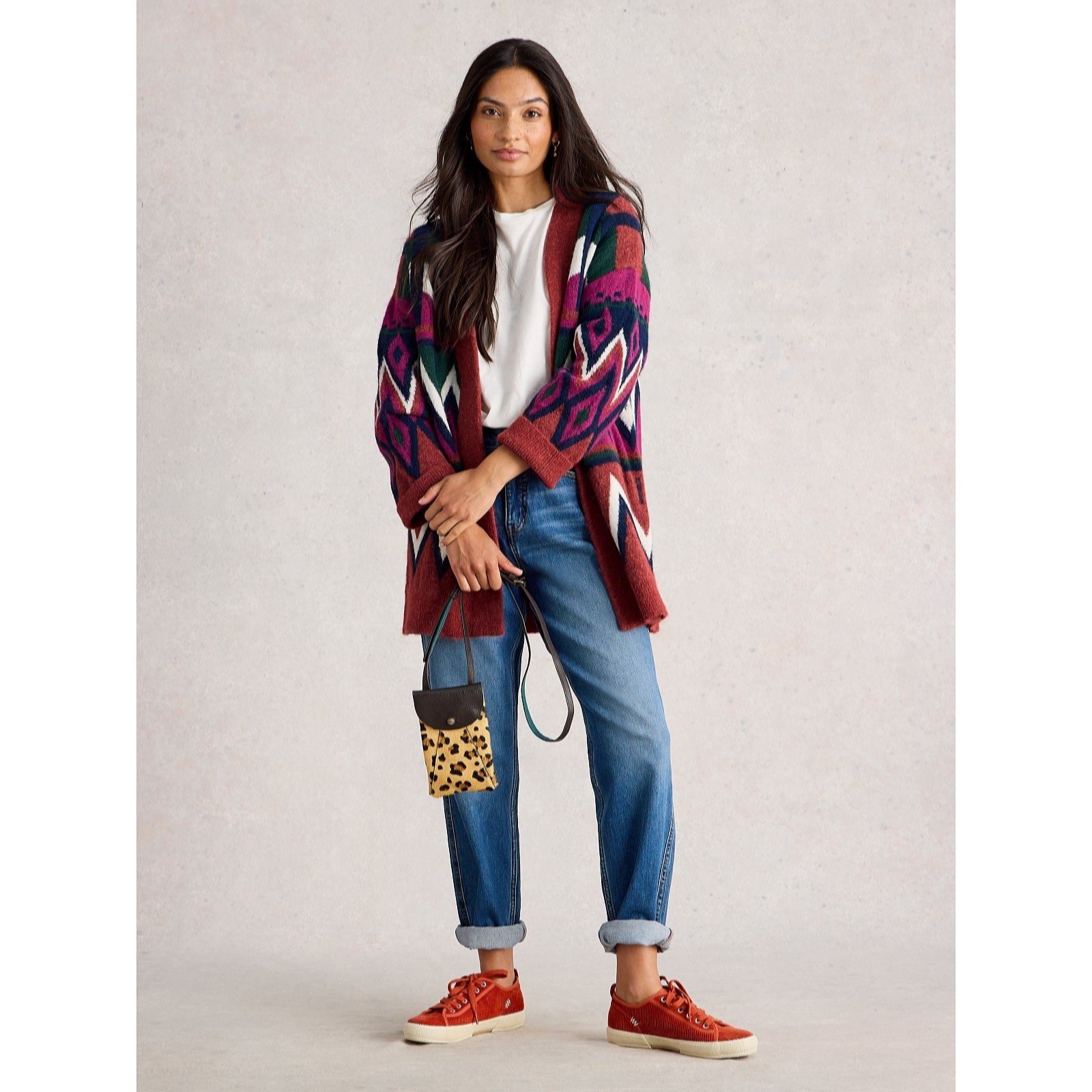 White Stuff Multi Alice Abstract Cardigan