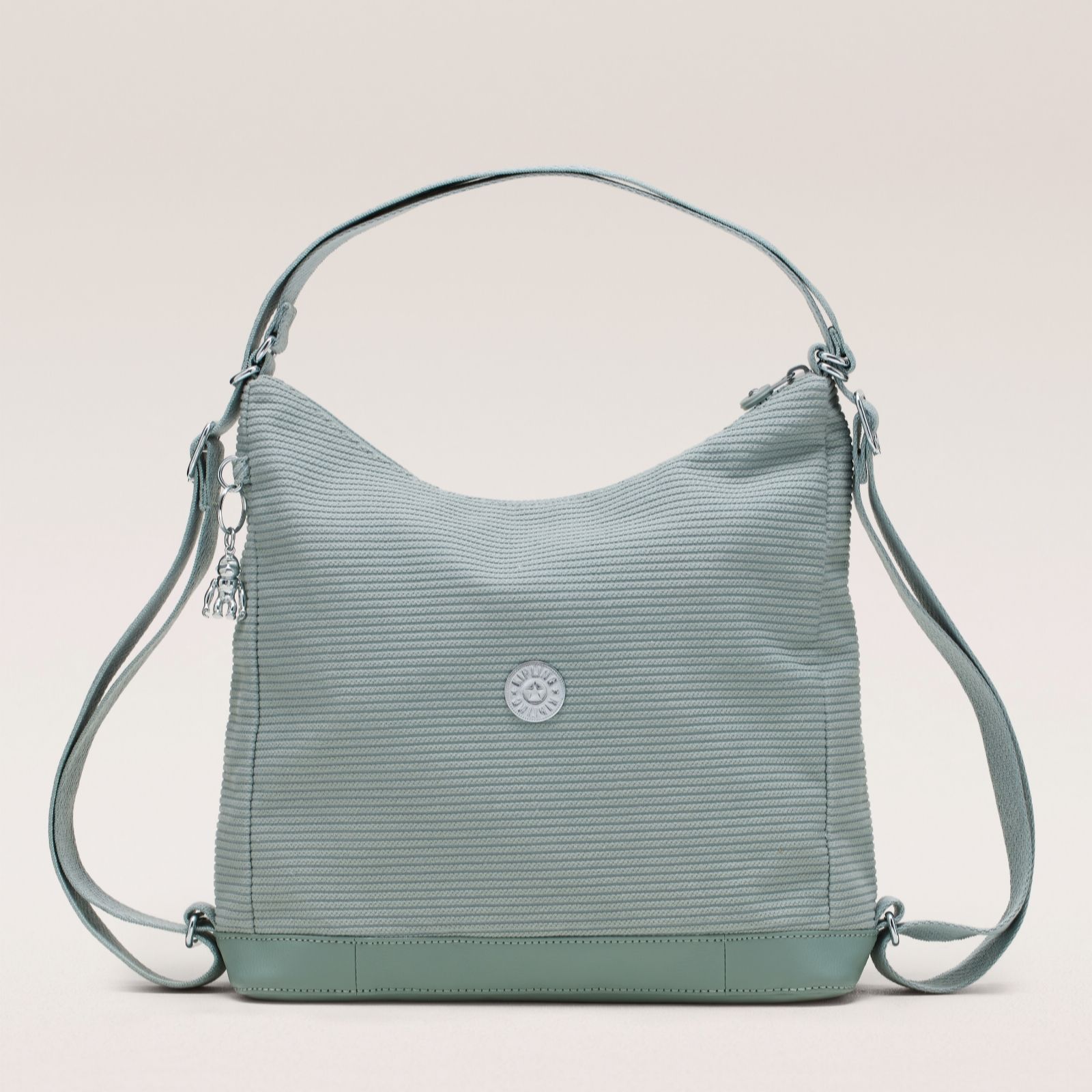 Kipling Marine Stripe Beige Premium Feliz Convertible Shoulder Backpack
