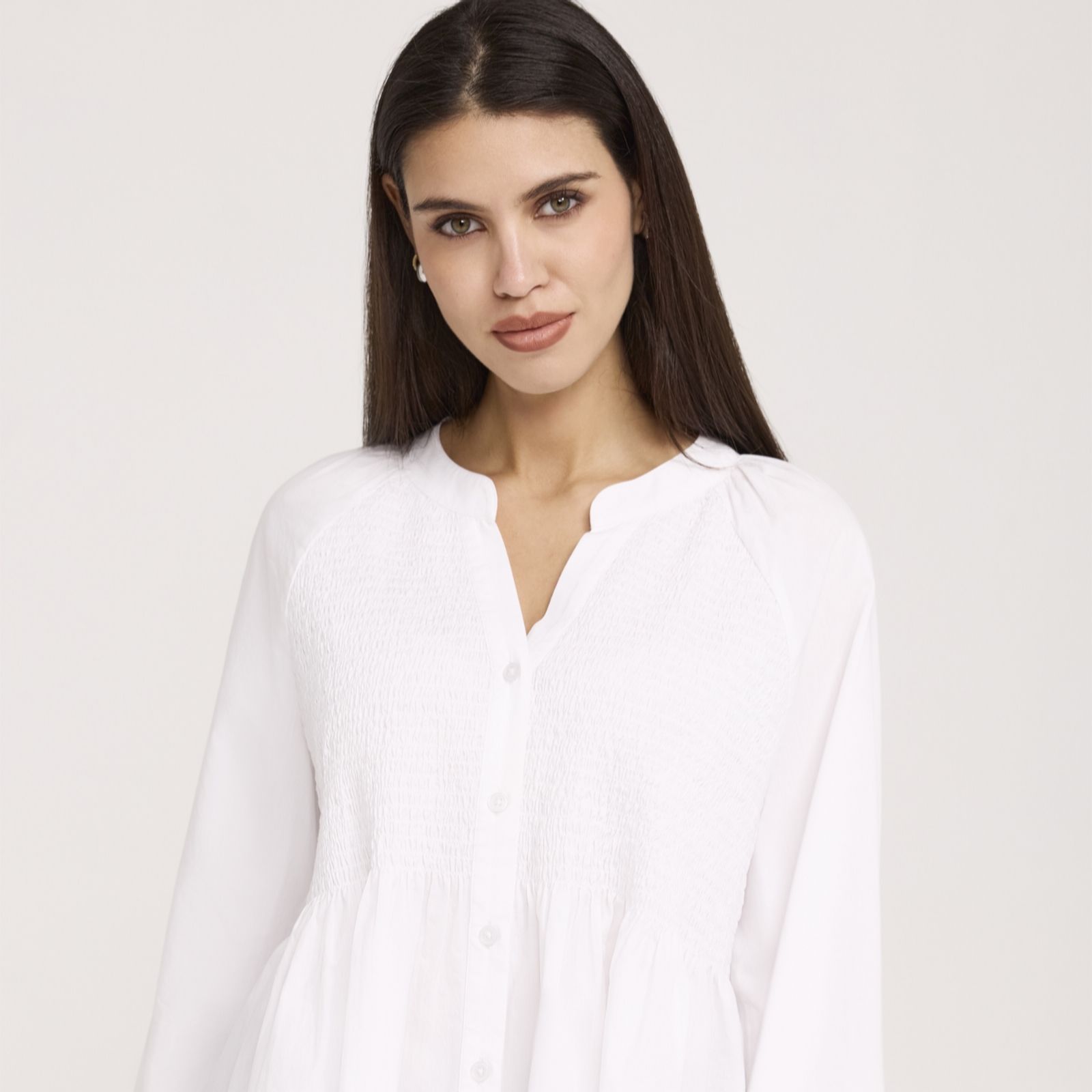 Finery London Martha Ruched Detail Shirt women's