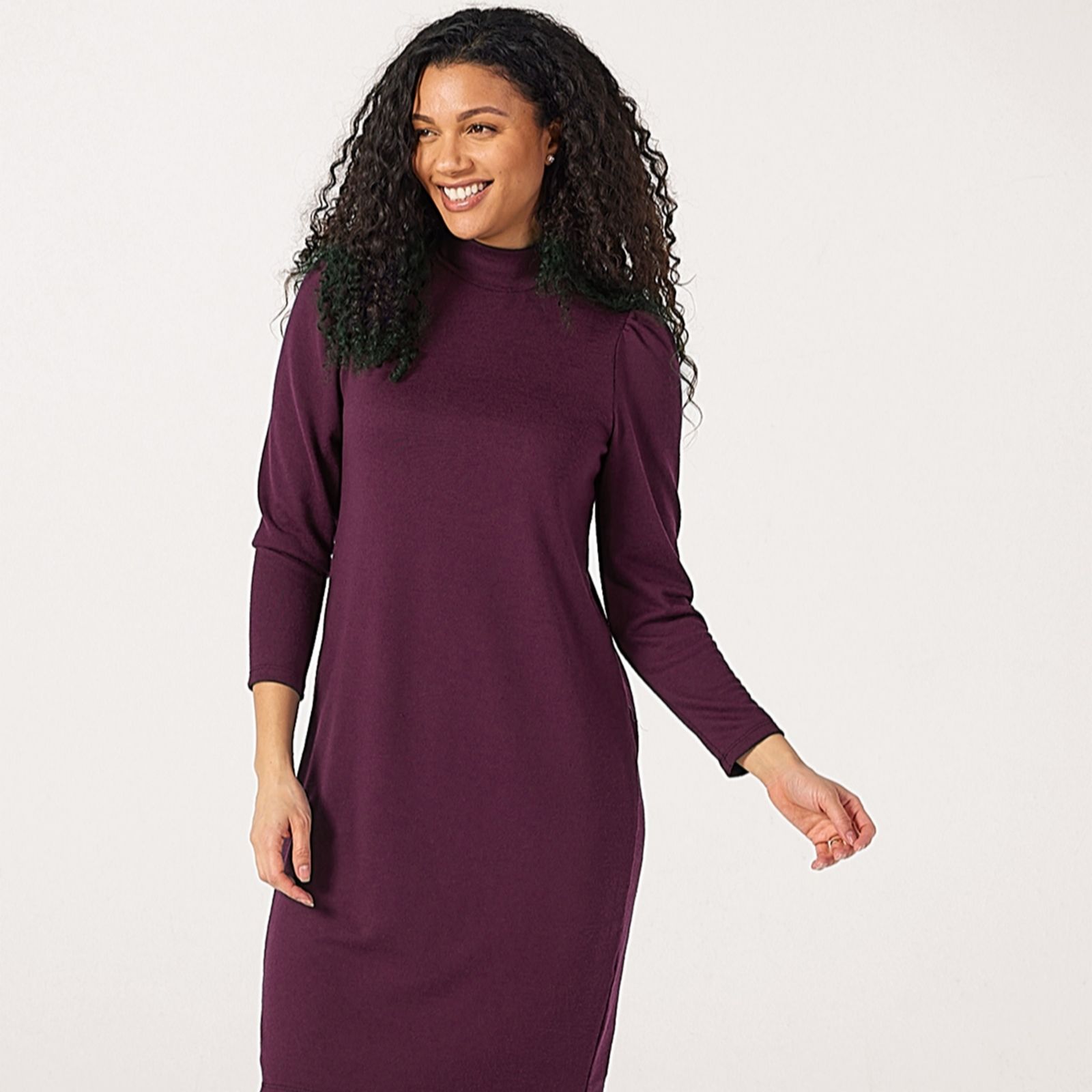 Kim & Co Black Soft Touch Knit Lined Dress