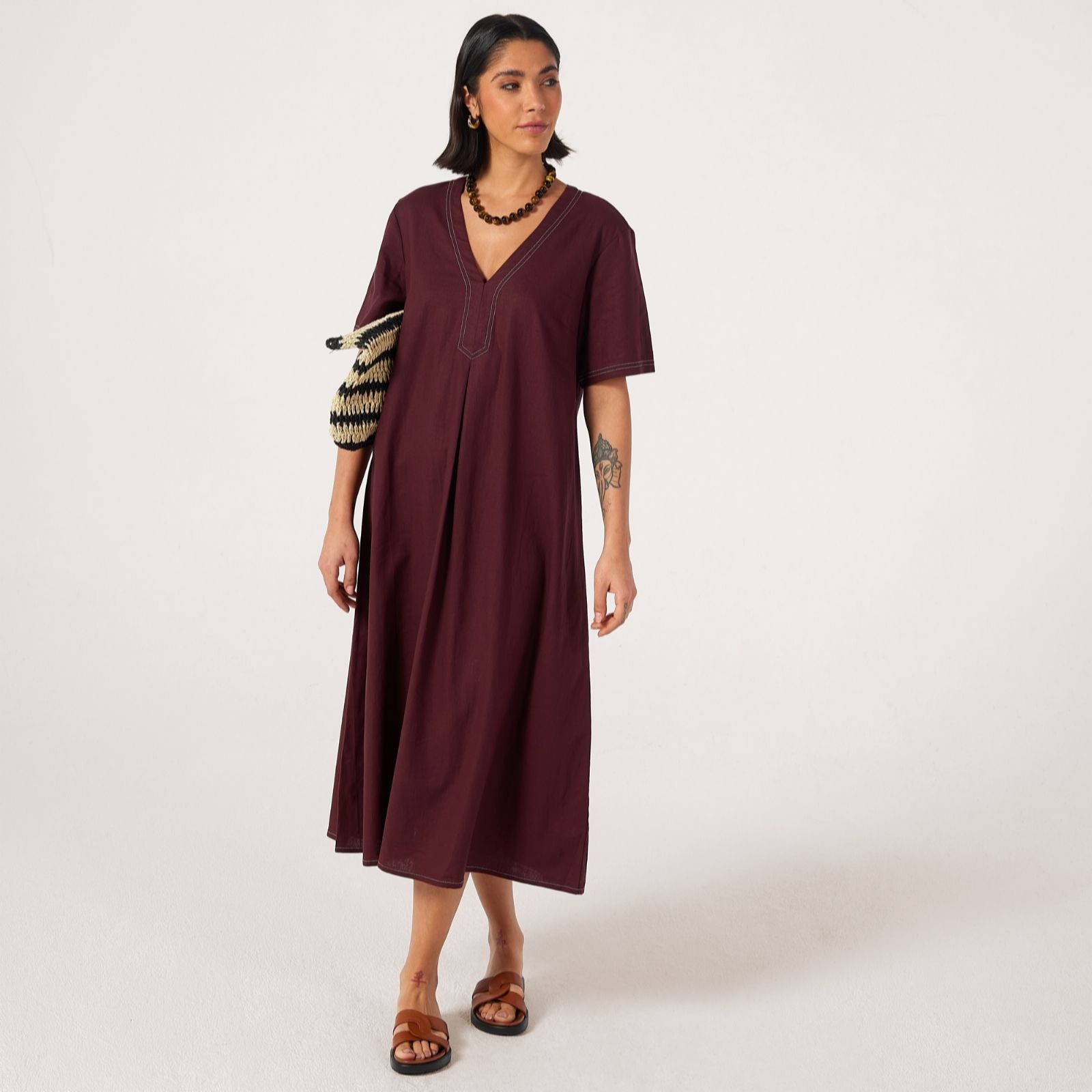 Ben De Lisi Raisin Studio 70 Linen Dress Standard