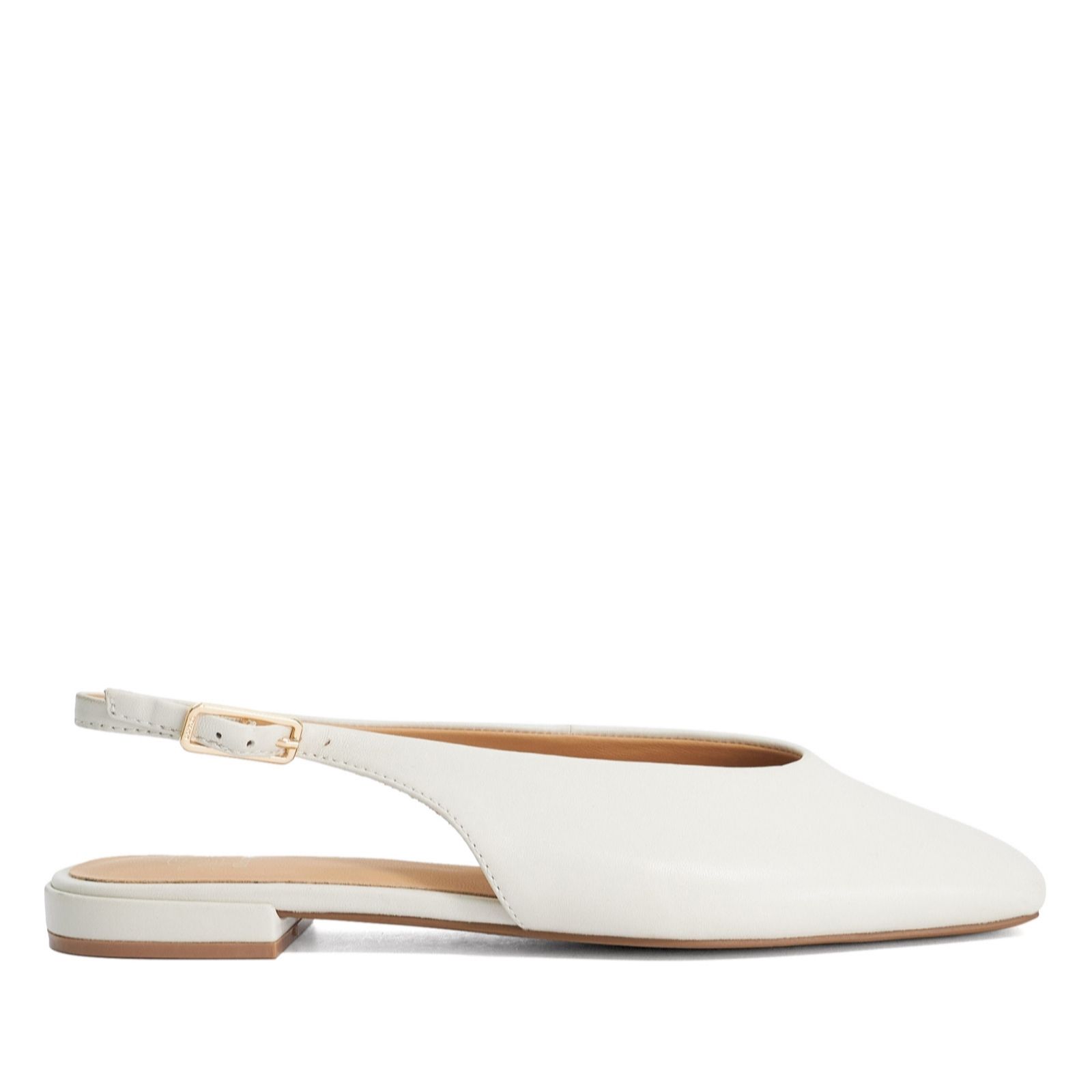 Dune London Women's 'Heartbeat' Leather Ballet Pumps Flat in Brown | Size: 8