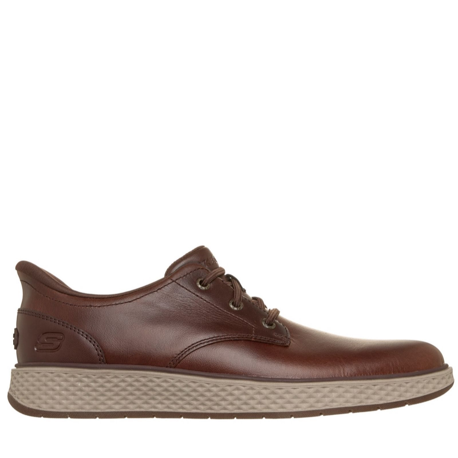 Skechers Burkett Lo Slip Ins BRN Brown Mens Slip-on Shoes 205624 in a Plain Leather in Size 12