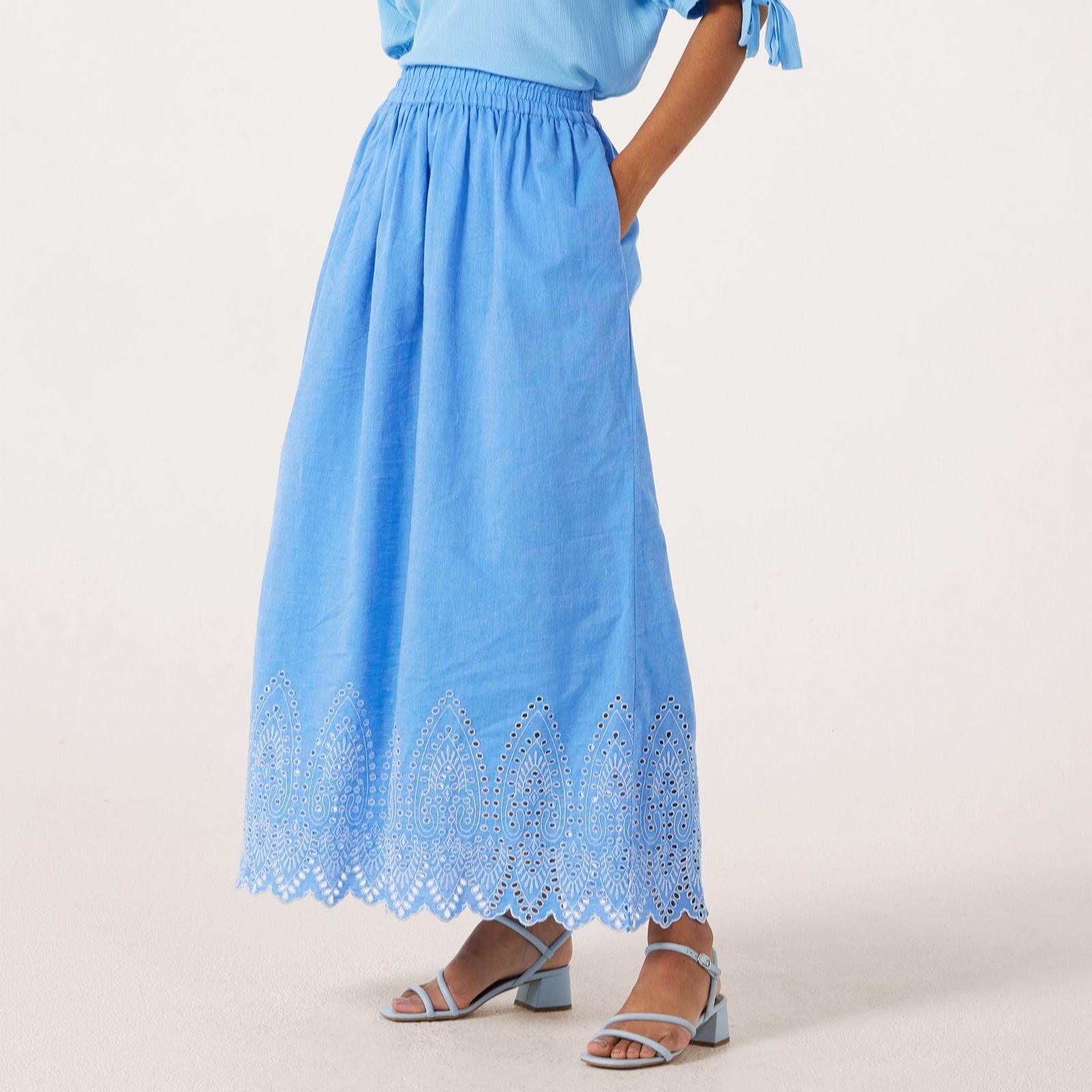 Only Tulum Broderie Detail Skirt women's