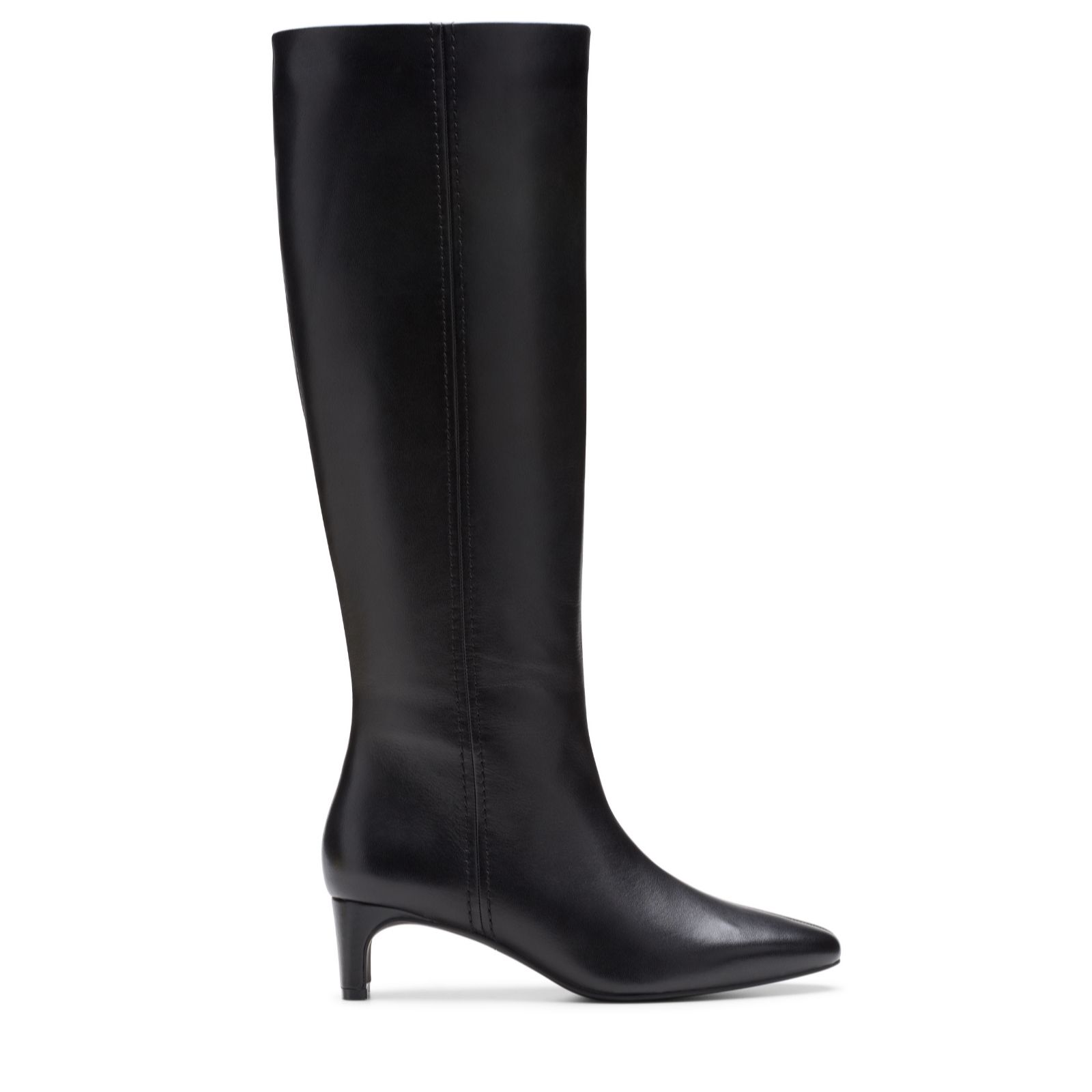 Clarks Footwear Black Leather Clarks Edina Tall Boots