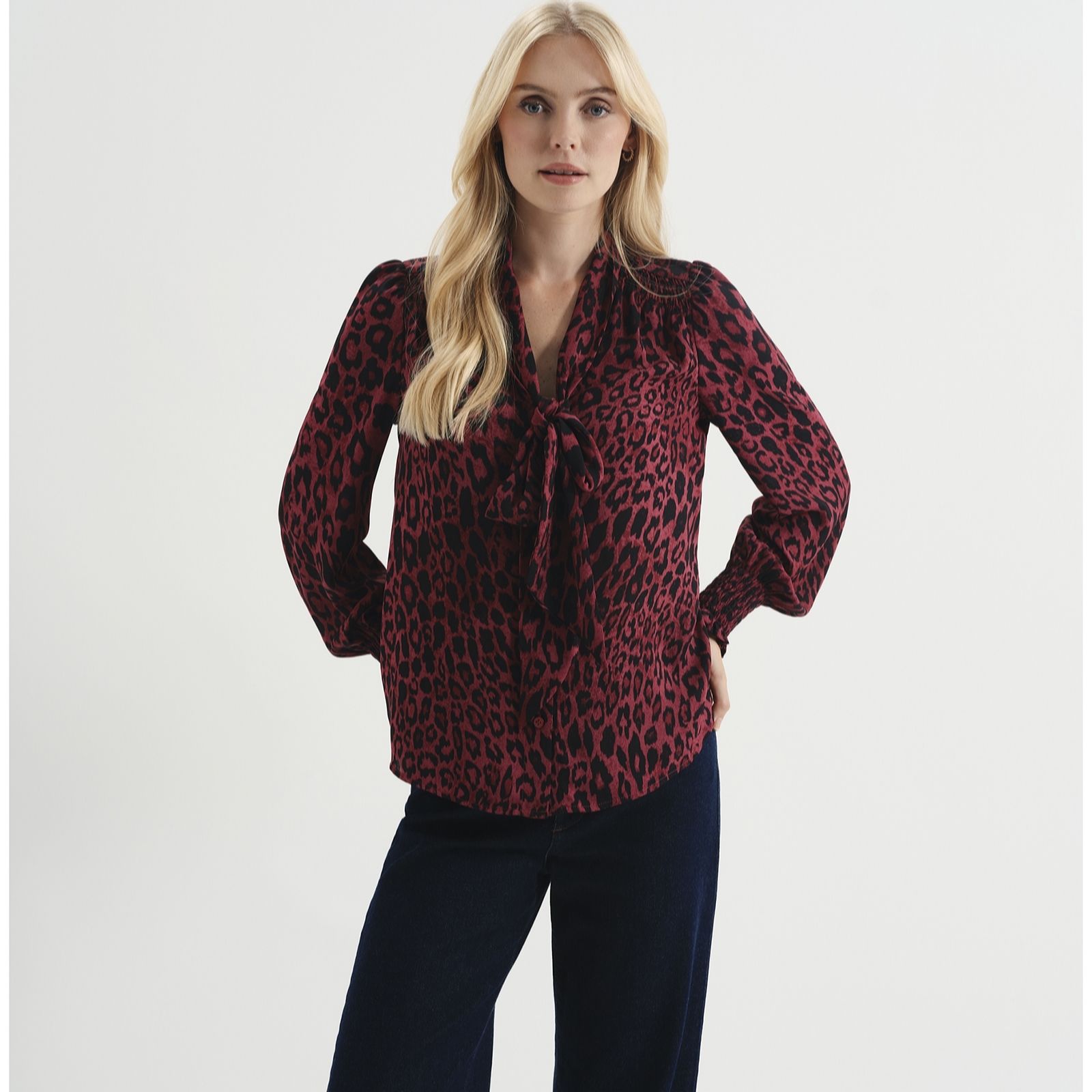 Finery London Pussy Bow Elsie Blouse women's