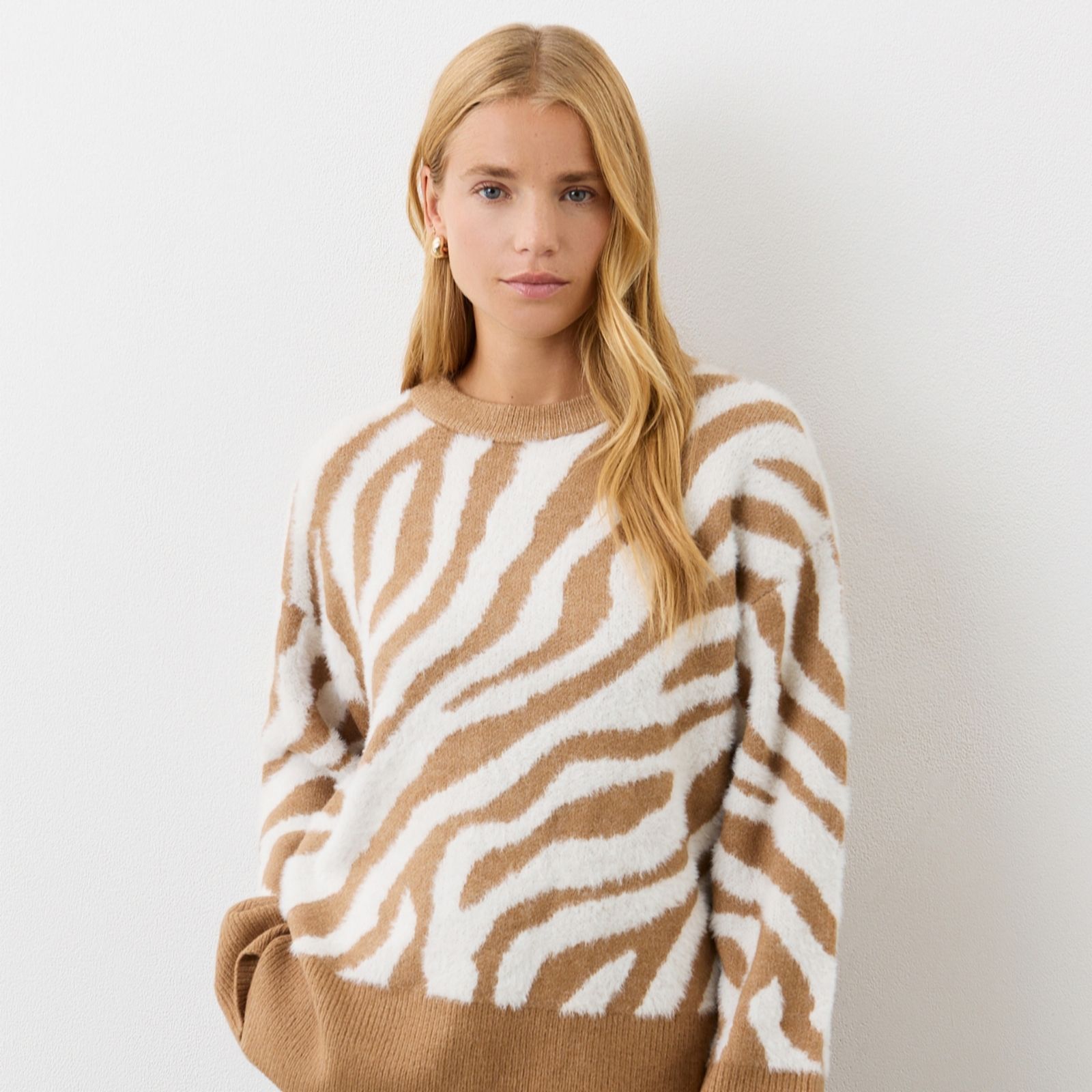 Finery London Tully Zebra Stripe Jumper women's