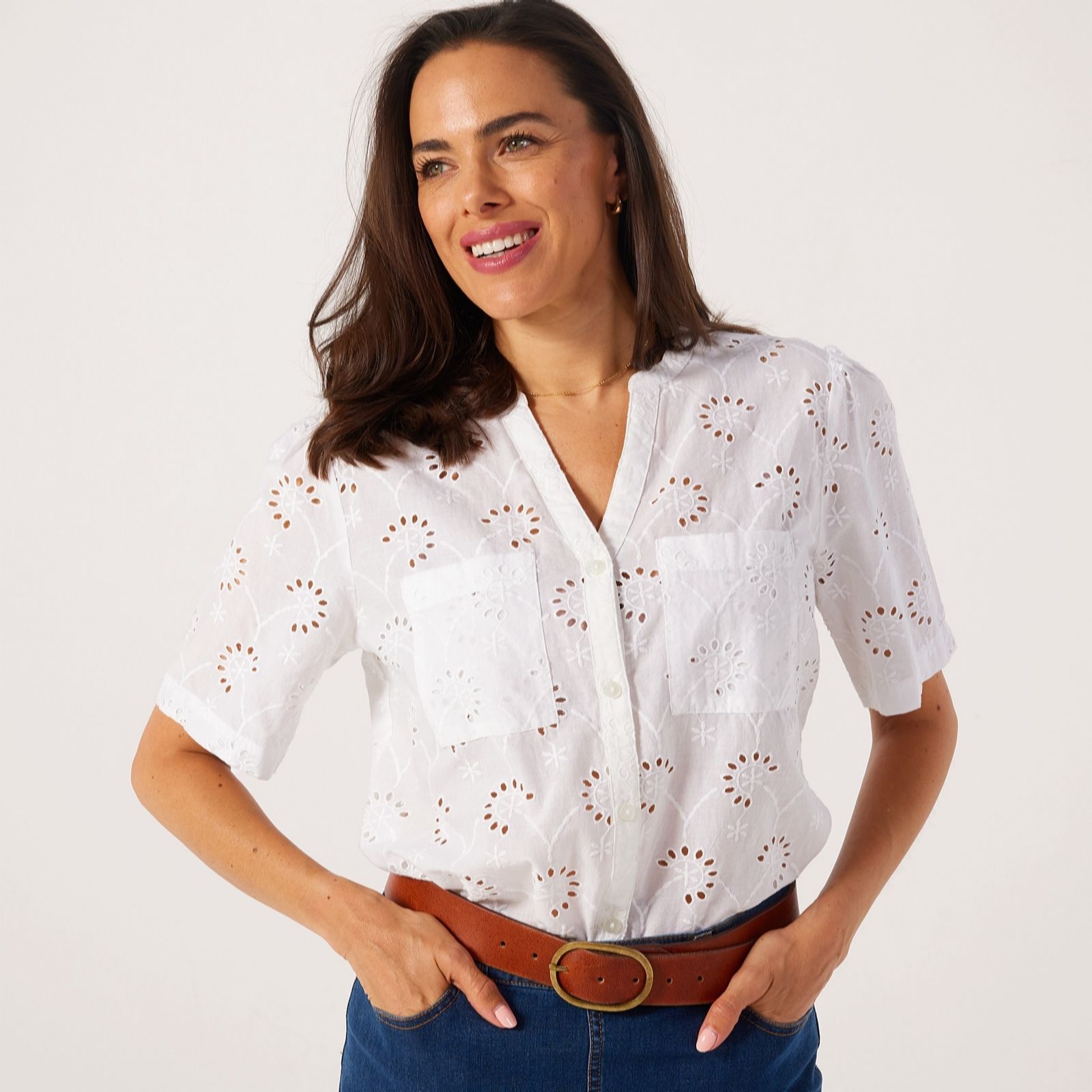 Ruth Langsford Broderie Blouse