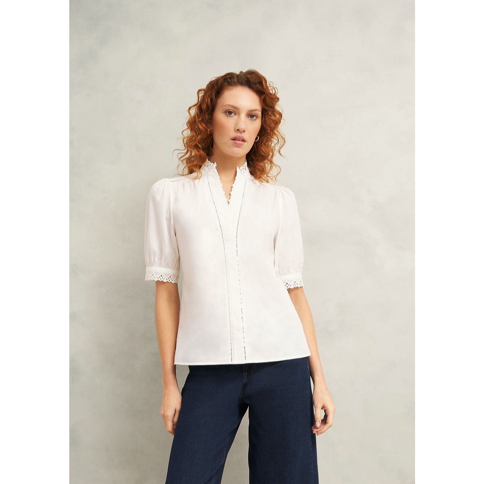 Hobbs London Karis Cotton Blouse women's