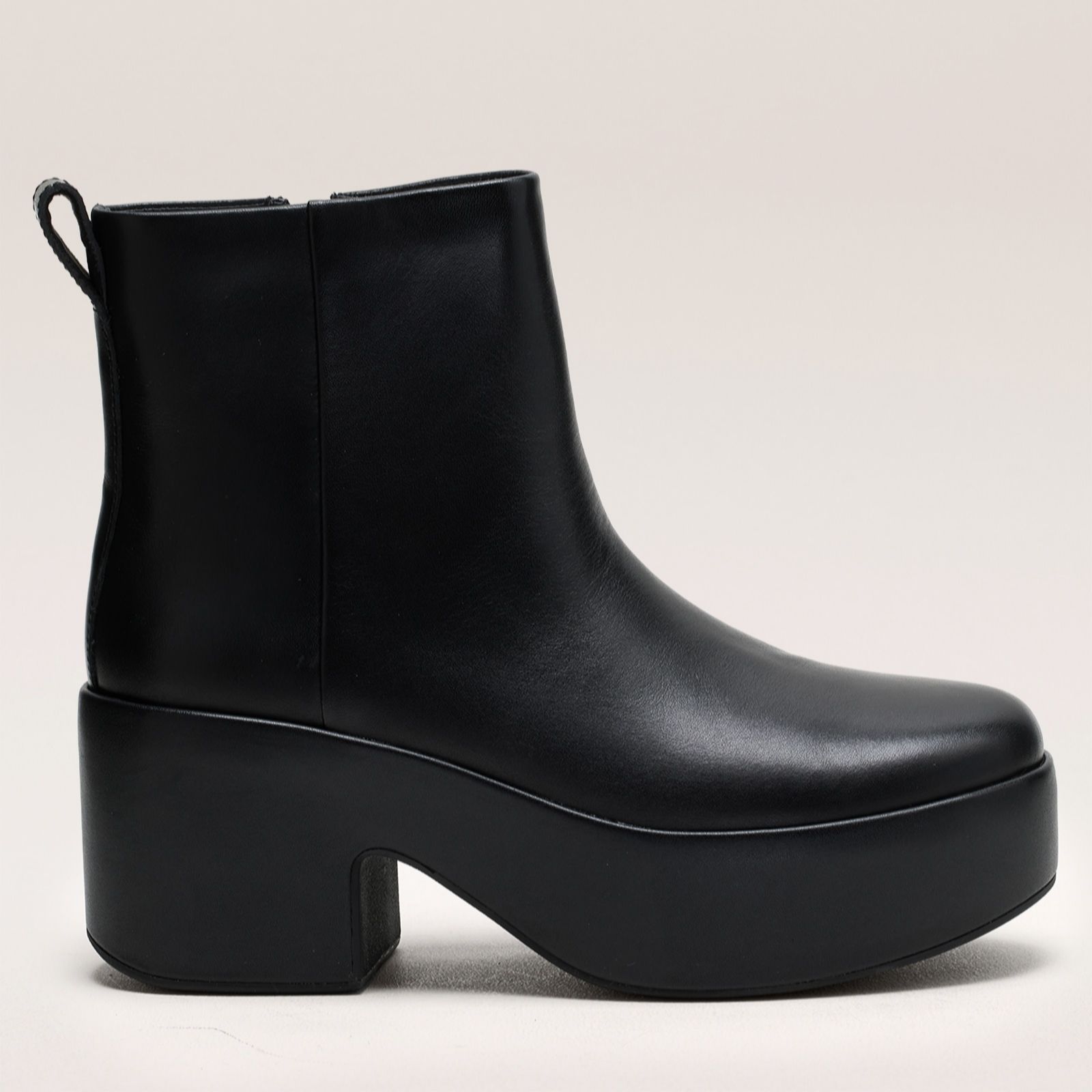 Fitflop Black Leather Platfforms Leather Heeled Ankle Boot