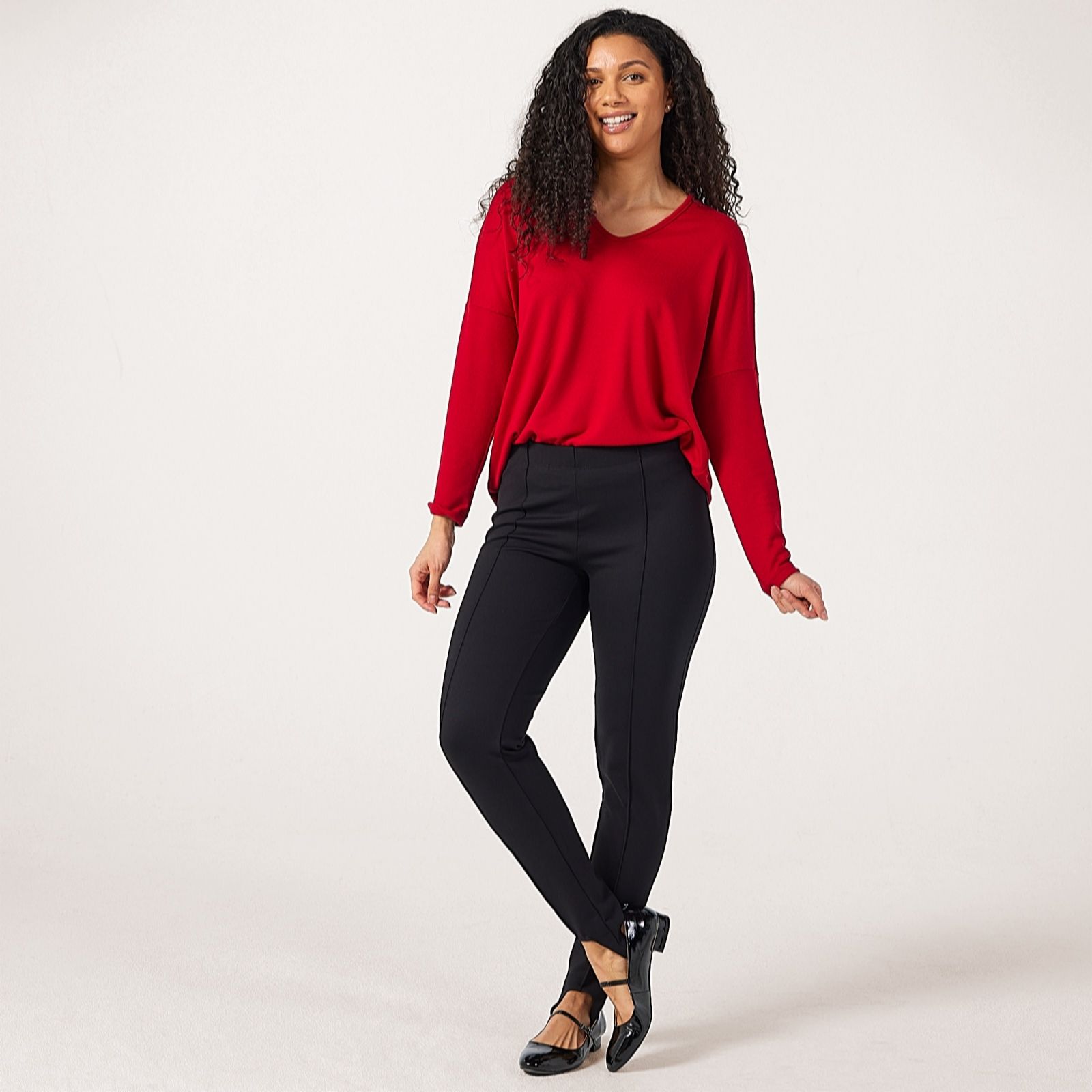 Kim & Co Black Stretch Ponte Standard Stirrup Trouser
