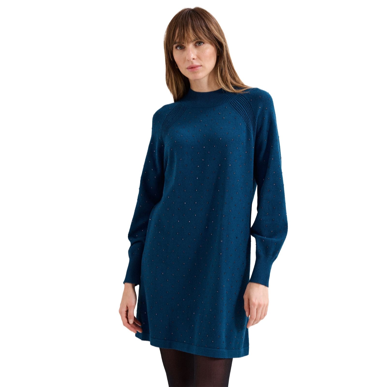 Phase Eight Women's Tala Hot Fix Long Sleeve Mini Dress in Dark Blue | Size: 16