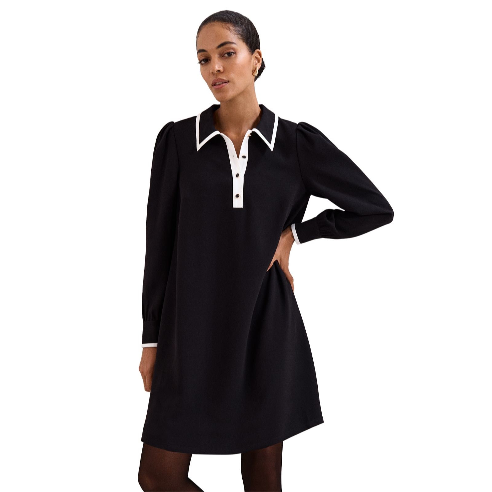 Phase Eight Gina Contrast Collar Swing Dress women's