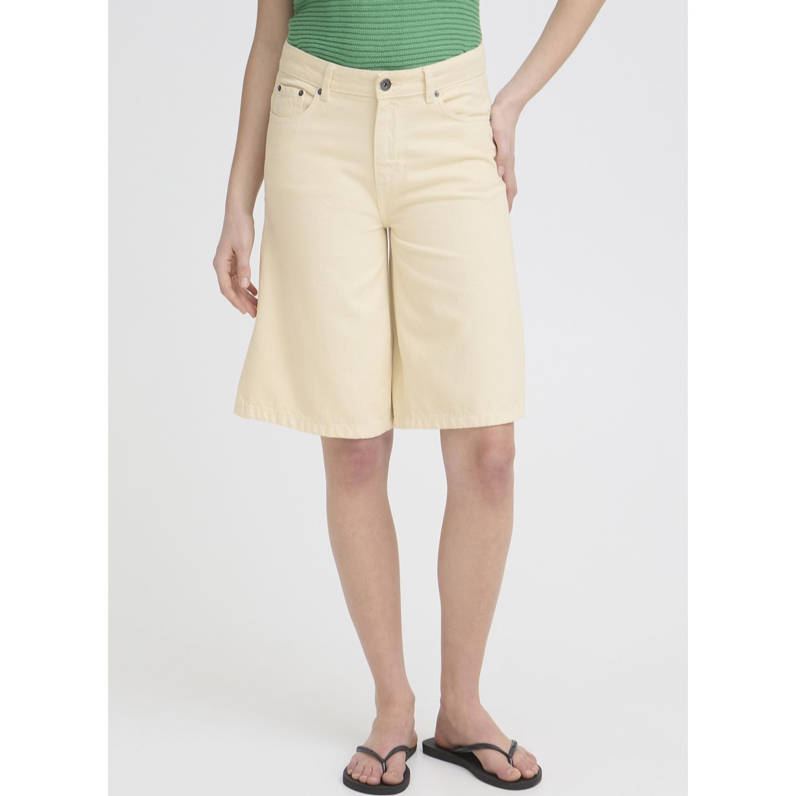 ICHI Kirsten Bermuda Denim Shorts women's