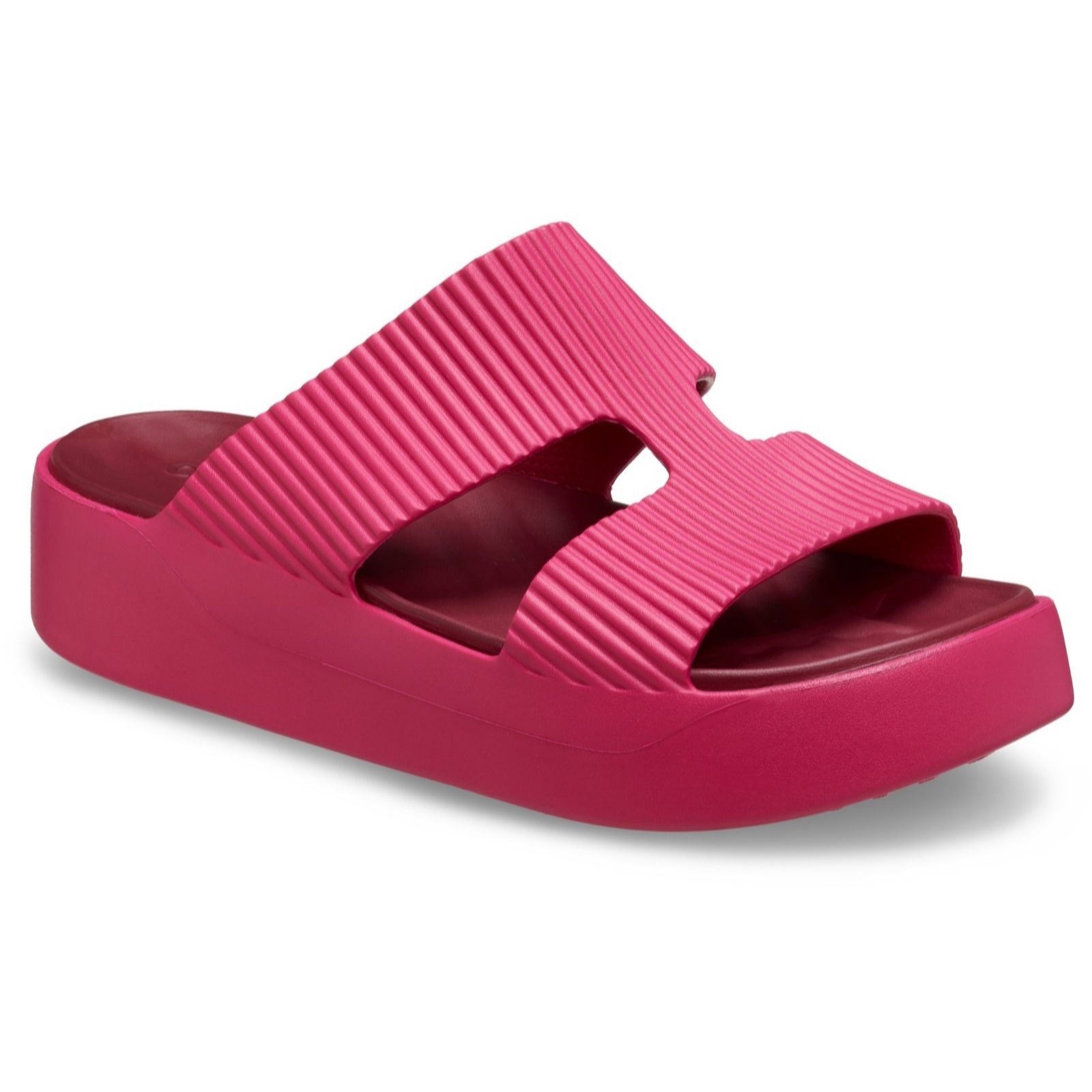 Crocs Black Getaway Platform H-Strap (Textured) Sandal