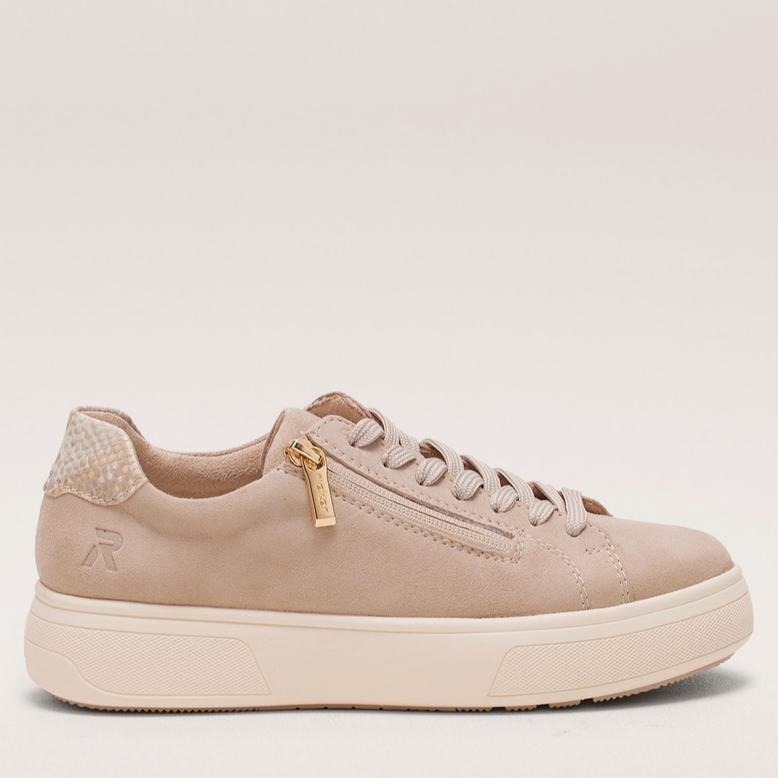 Rieker Women's Beige Flatform Trainer