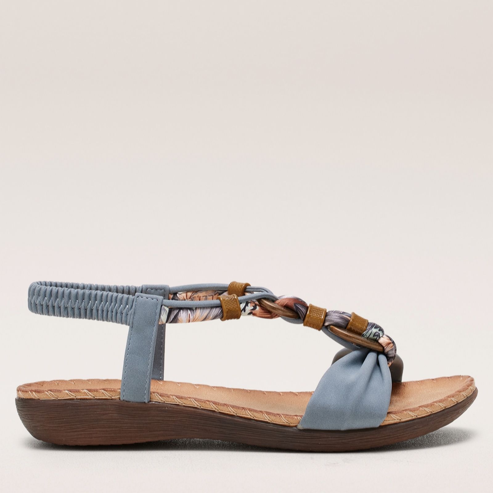 Rieker Women's Denim Beaded Sandal