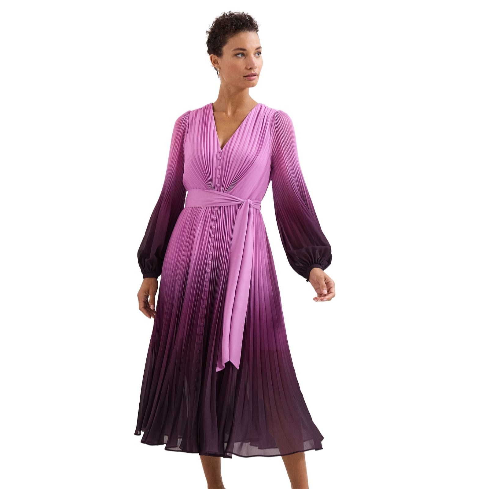 Phase Eight Mira Ombre Midi Dress Standard women's