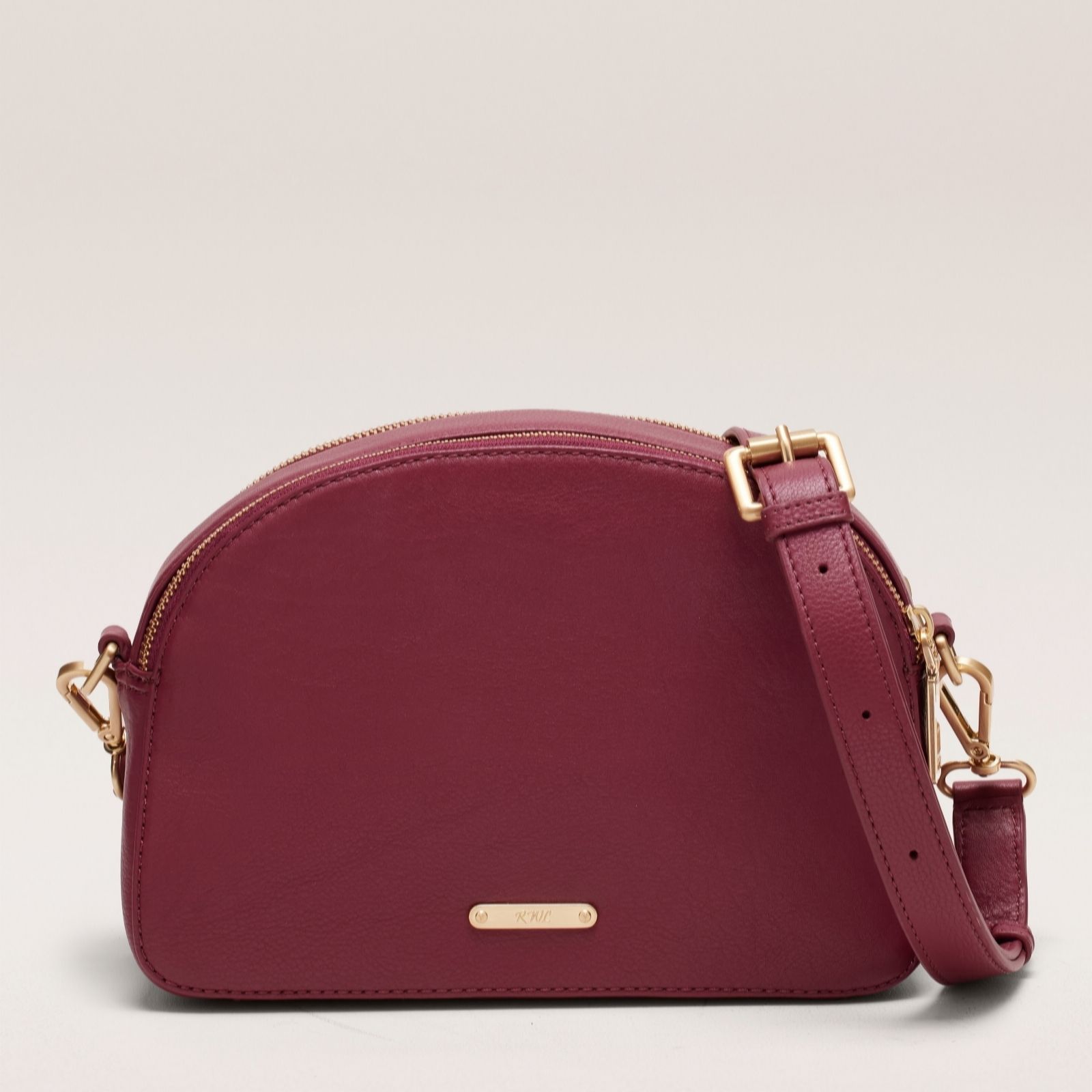 Outlet Ruth Langsford Double Compartment Leather Crossbody