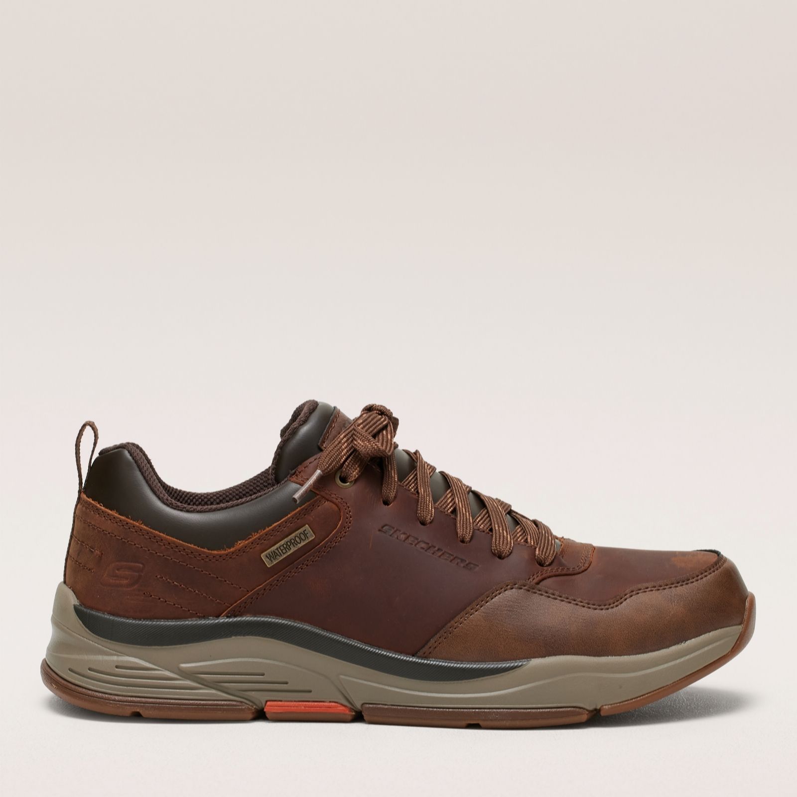 Skechers Benago Hombre OLV Olive Green Mens comfort shoes 210021 in a Plain Leather in Size 12