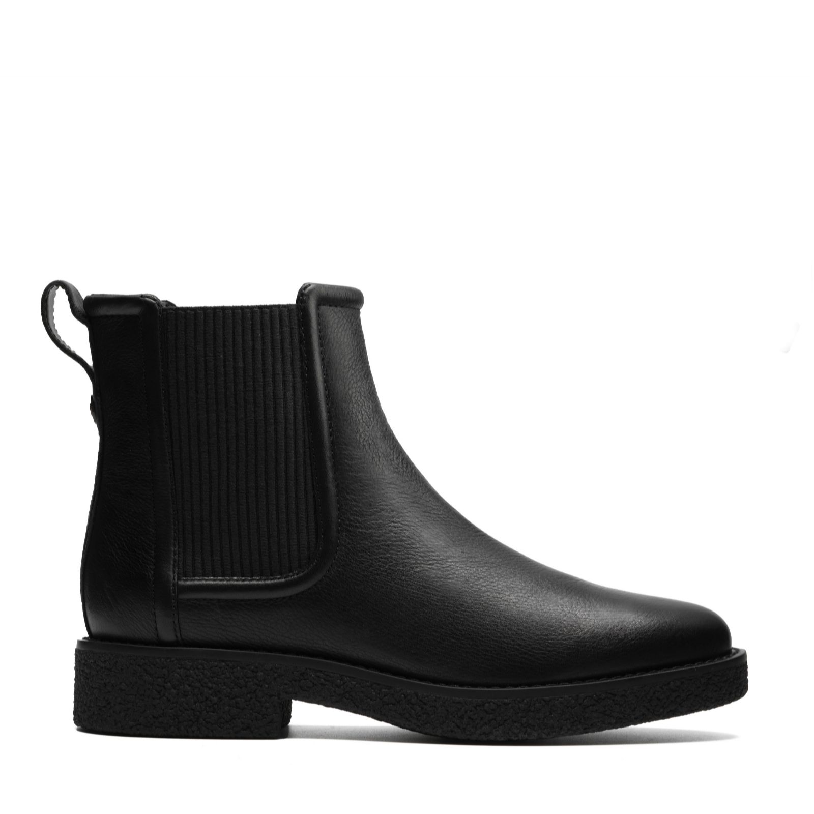 Clarks Footwear Women's Black Leather Clarks Nella Top Boots