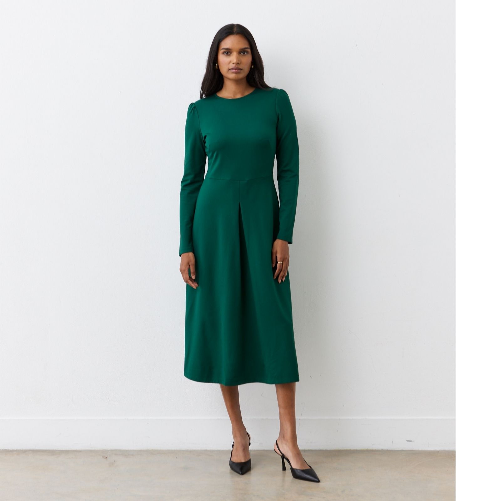 Finery London Carla Fit and Flare Ponte Stretch Dress women's