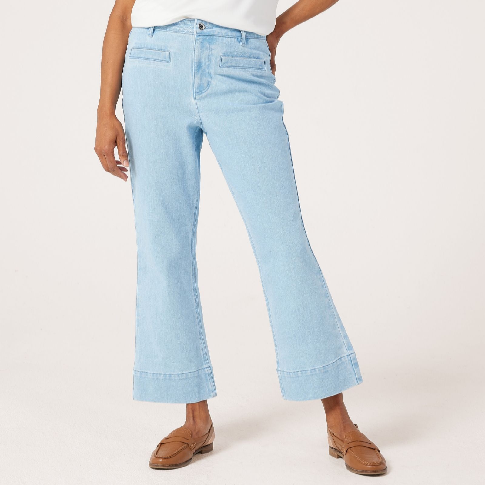 Ruth Langsford Light Indigo 7/8Th Deep Hem Jeans Petite