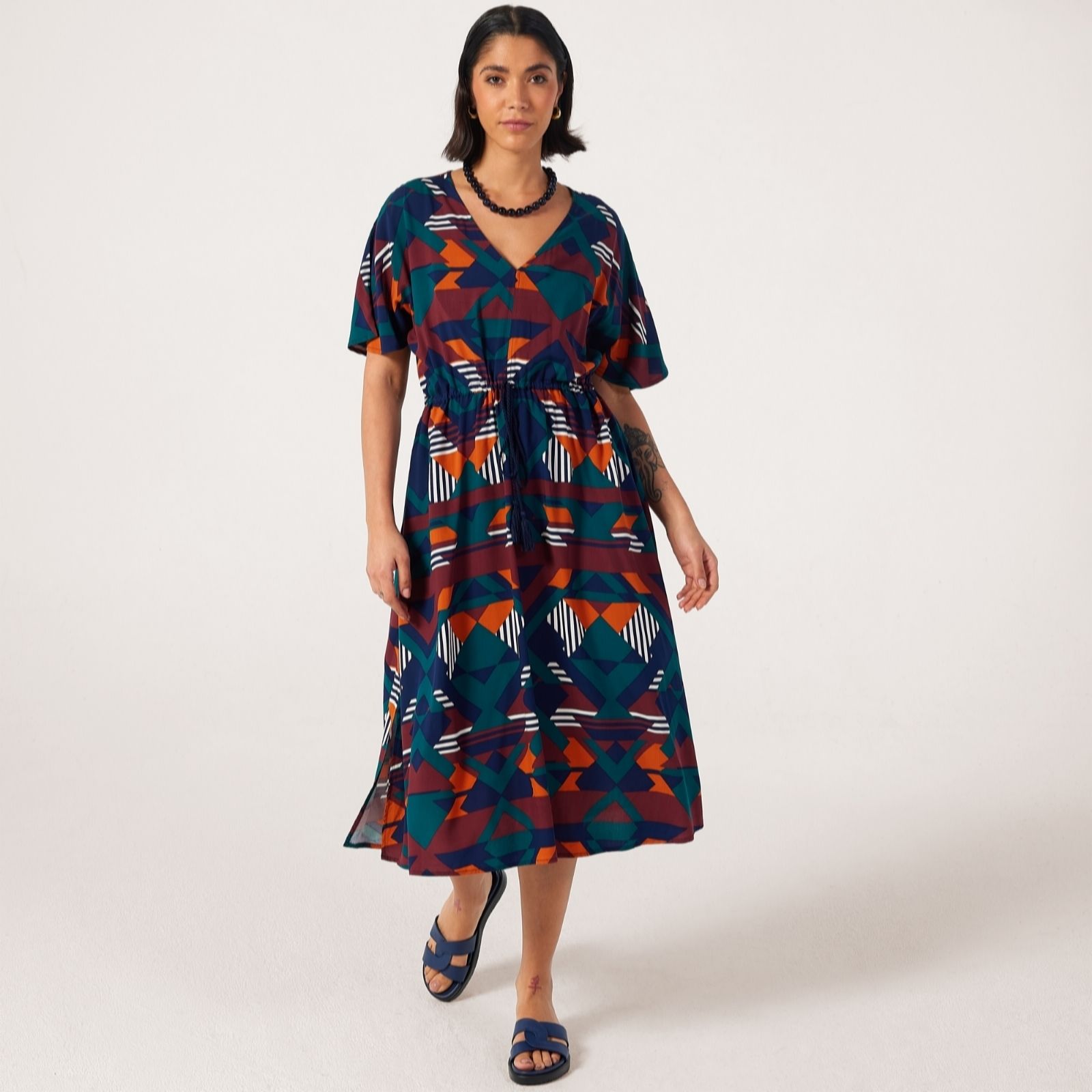 Ben De Lisi Multi Geo Studio 70 Printed Dress Petite