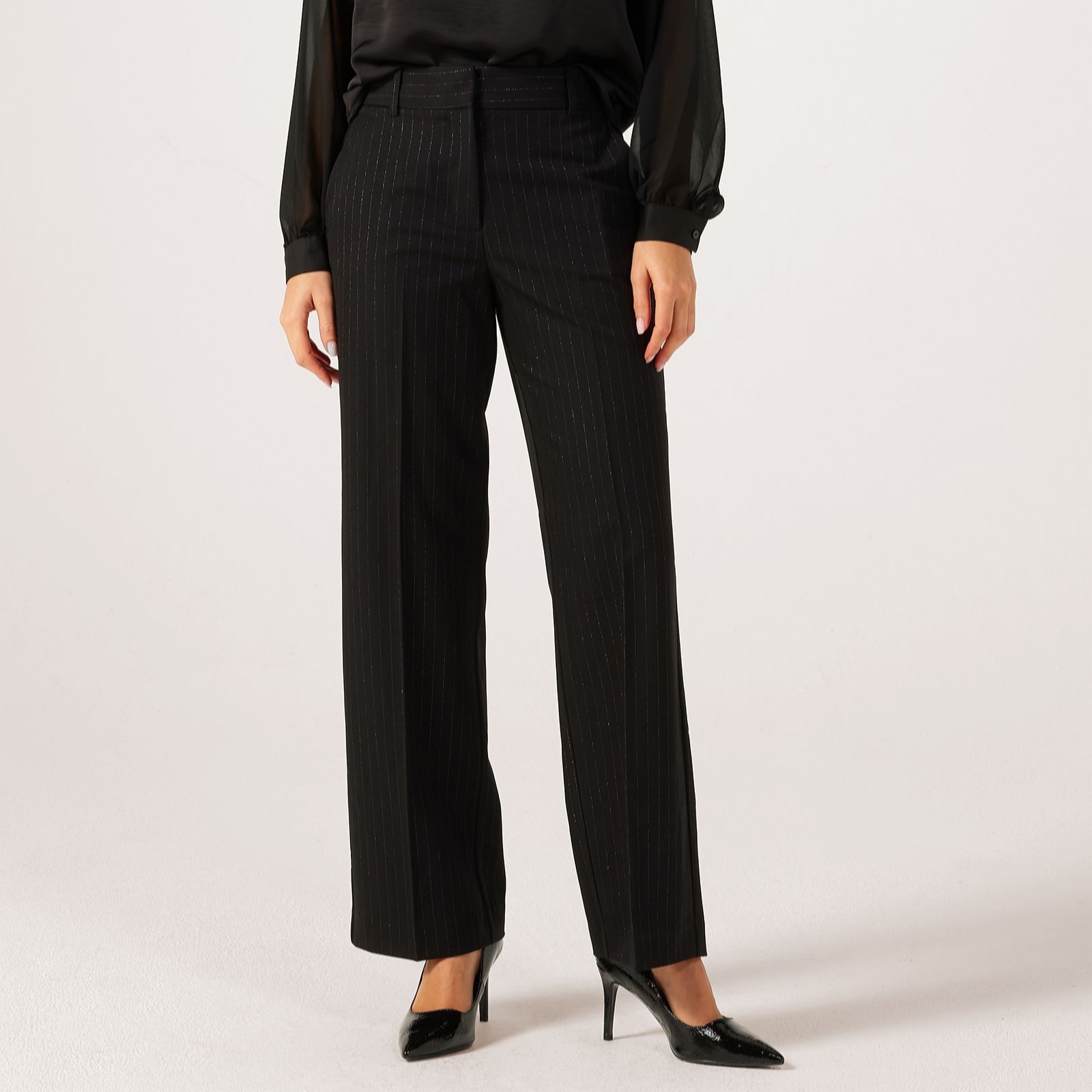 Selected Femme Mid Waist Wide Trouser