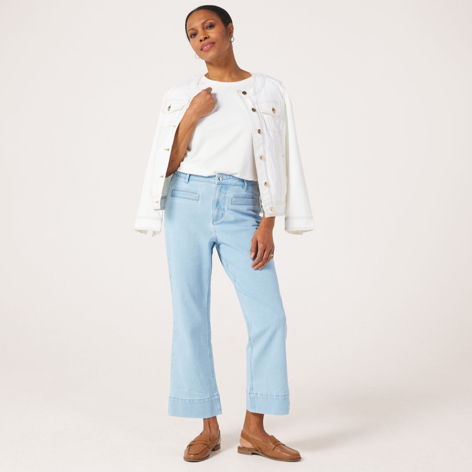 Ruth Langsford Light Indigo 7/8Th Deep Hem Jeans Standard