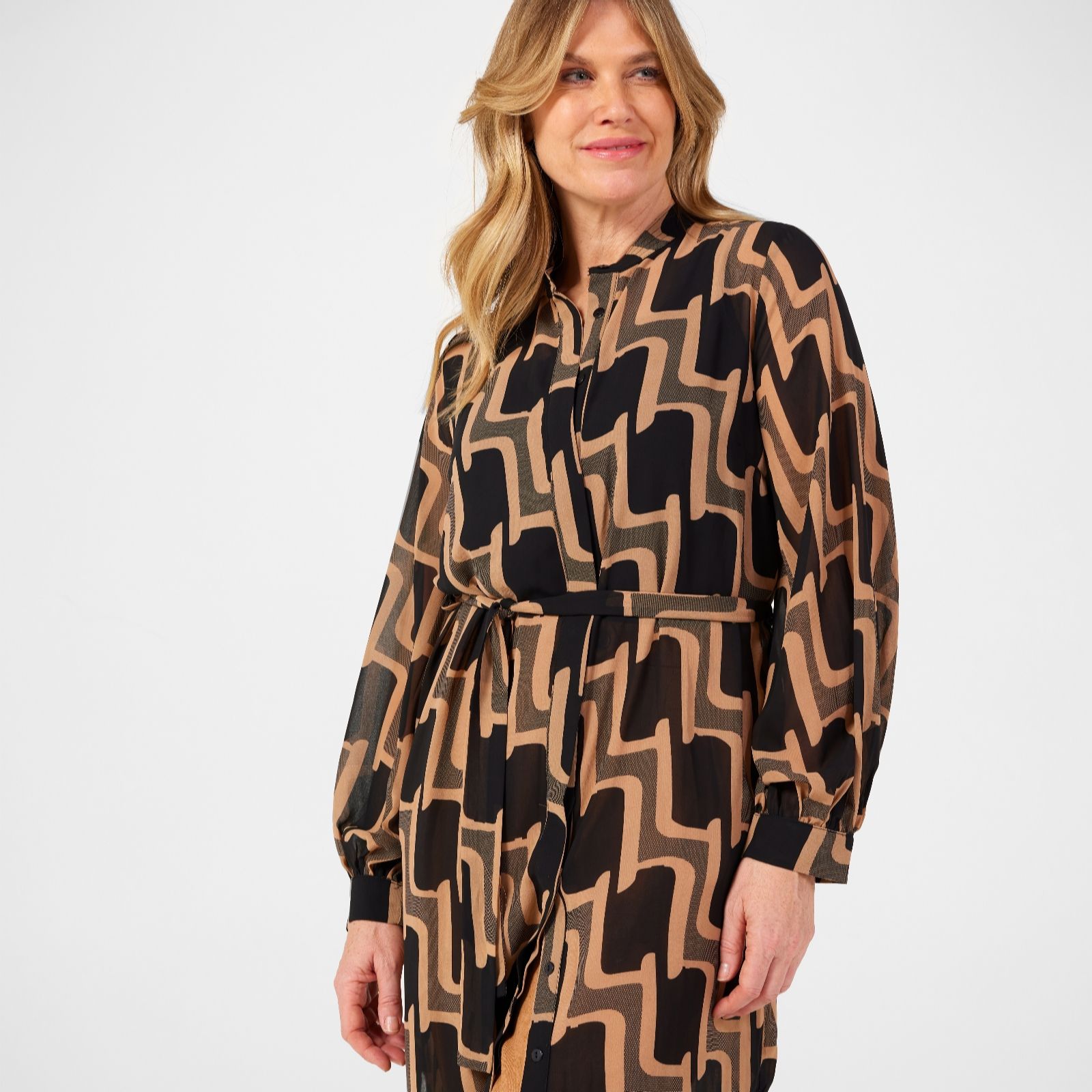 Izabel London Geo Print Shirt Dress women&rsquo;s