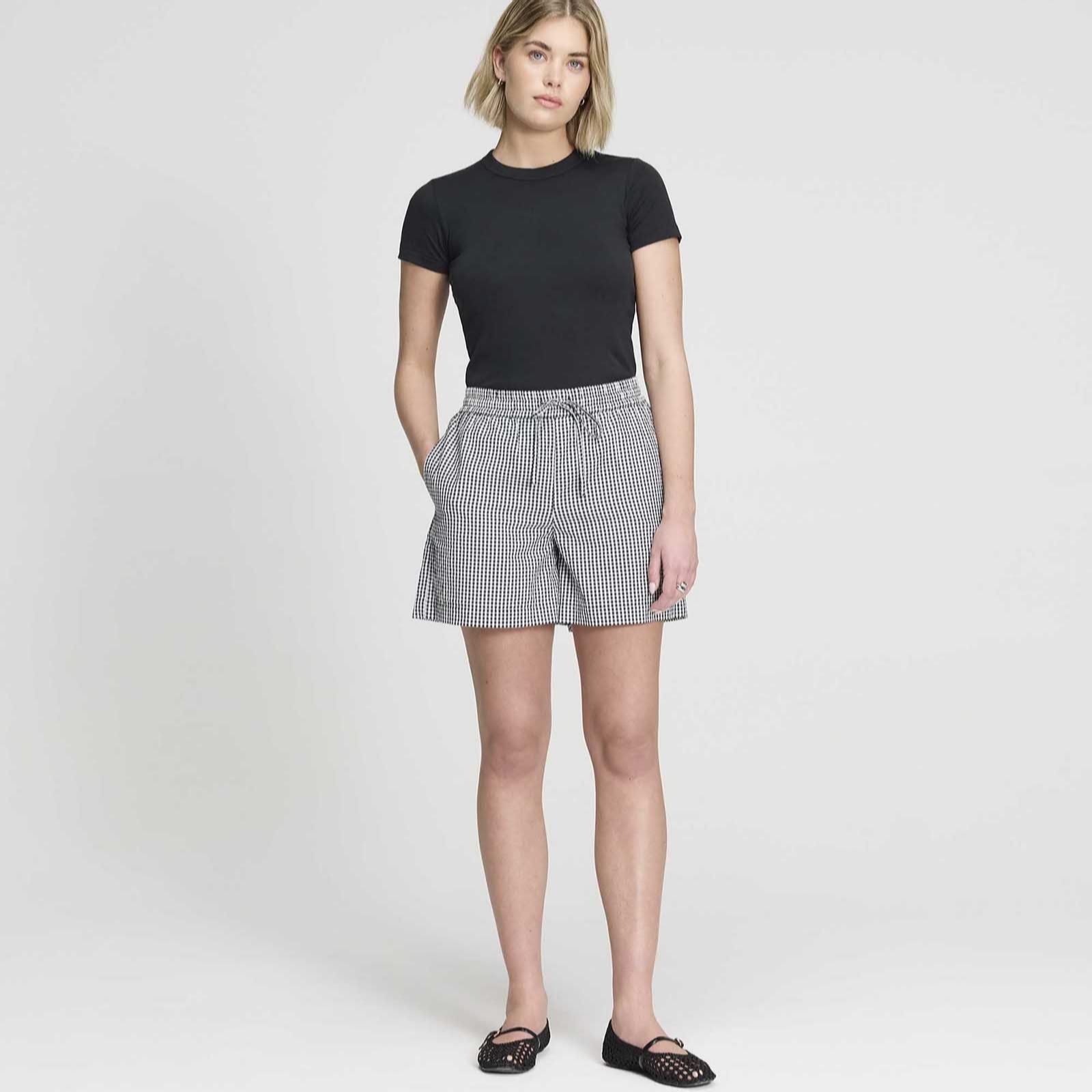 Finery London Sunny Cotton Gingham Shorts women's