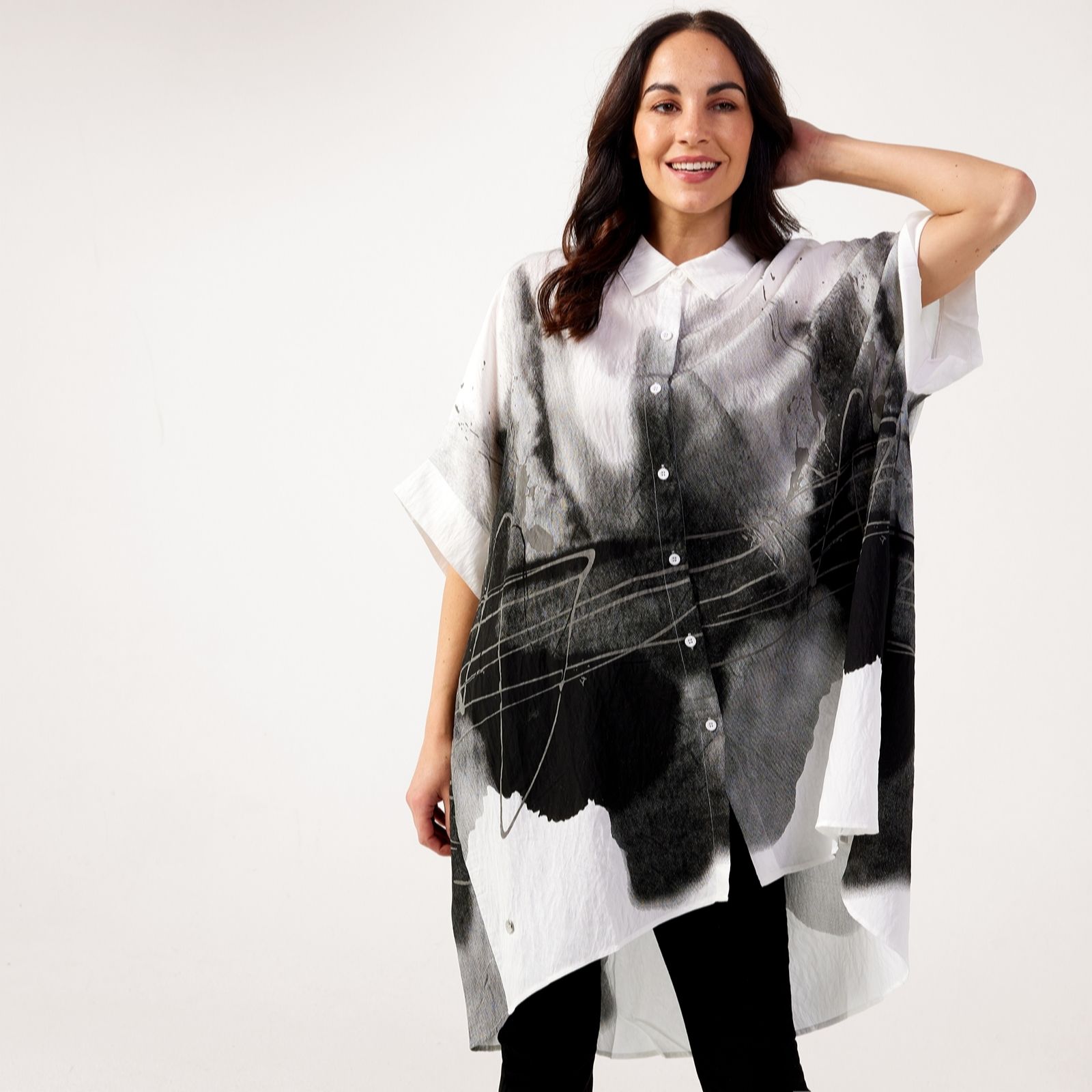 Malissa J Over Sized Printed Shirt